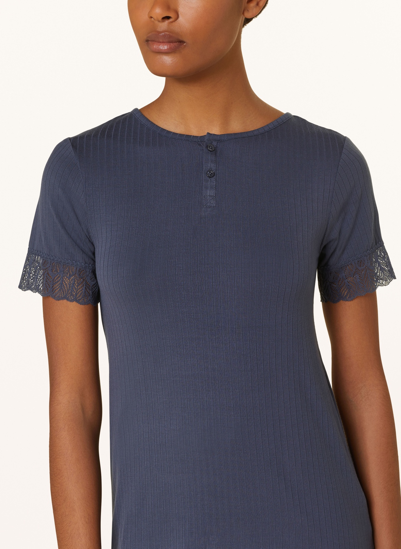 FEMILET Pajama shirt LAUREL, Color: DARK BLUE (Image 4)