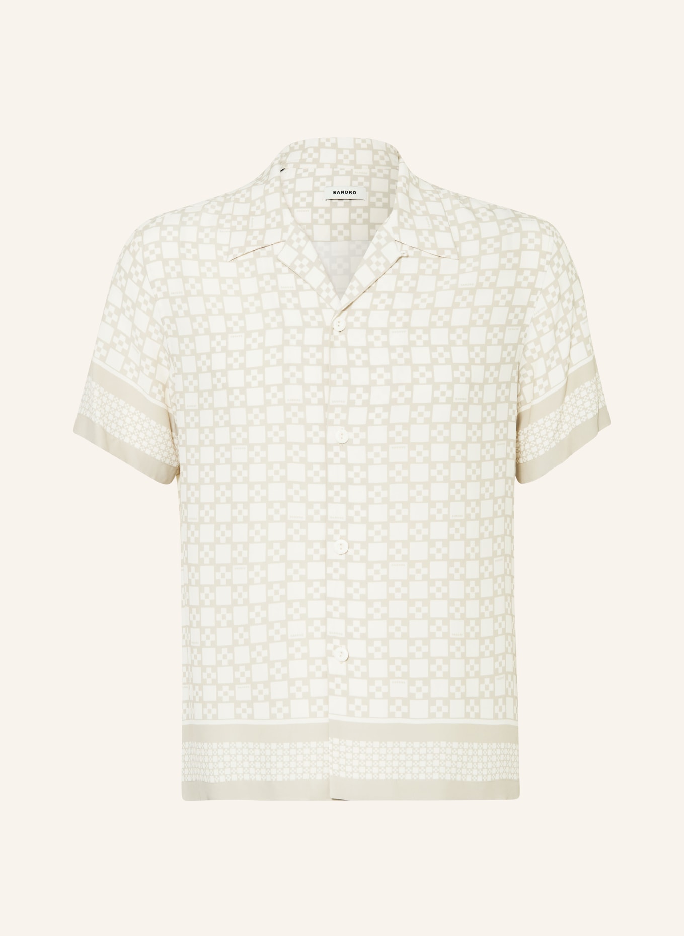 SANDRO Resorthemd Regular Fit, Farbe: WEISS/ BEIGE (Bild 1)