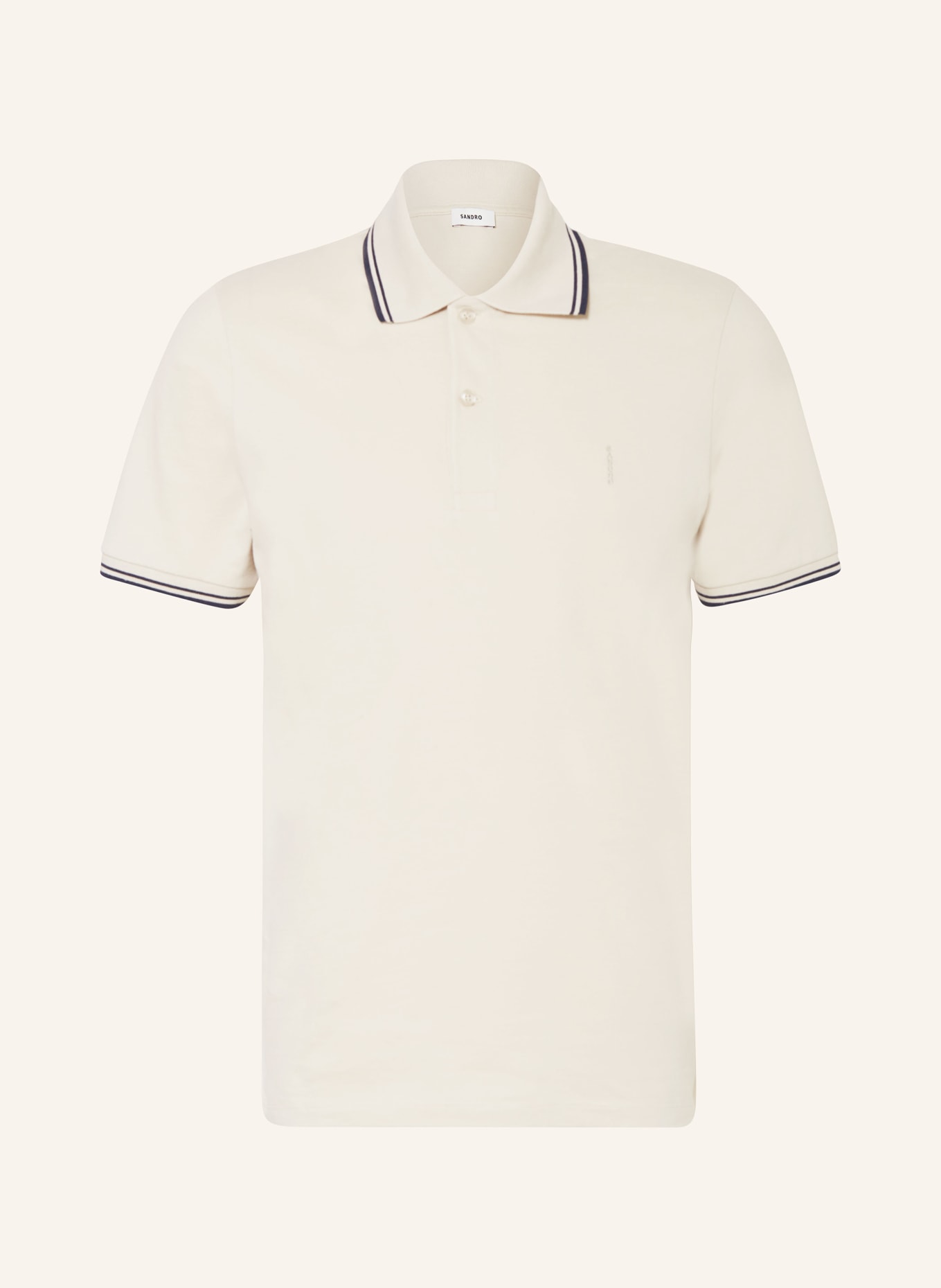SANDRO Piqué-Poloshirt Slim Fit, Farbe: BEIGE (Bild 1)