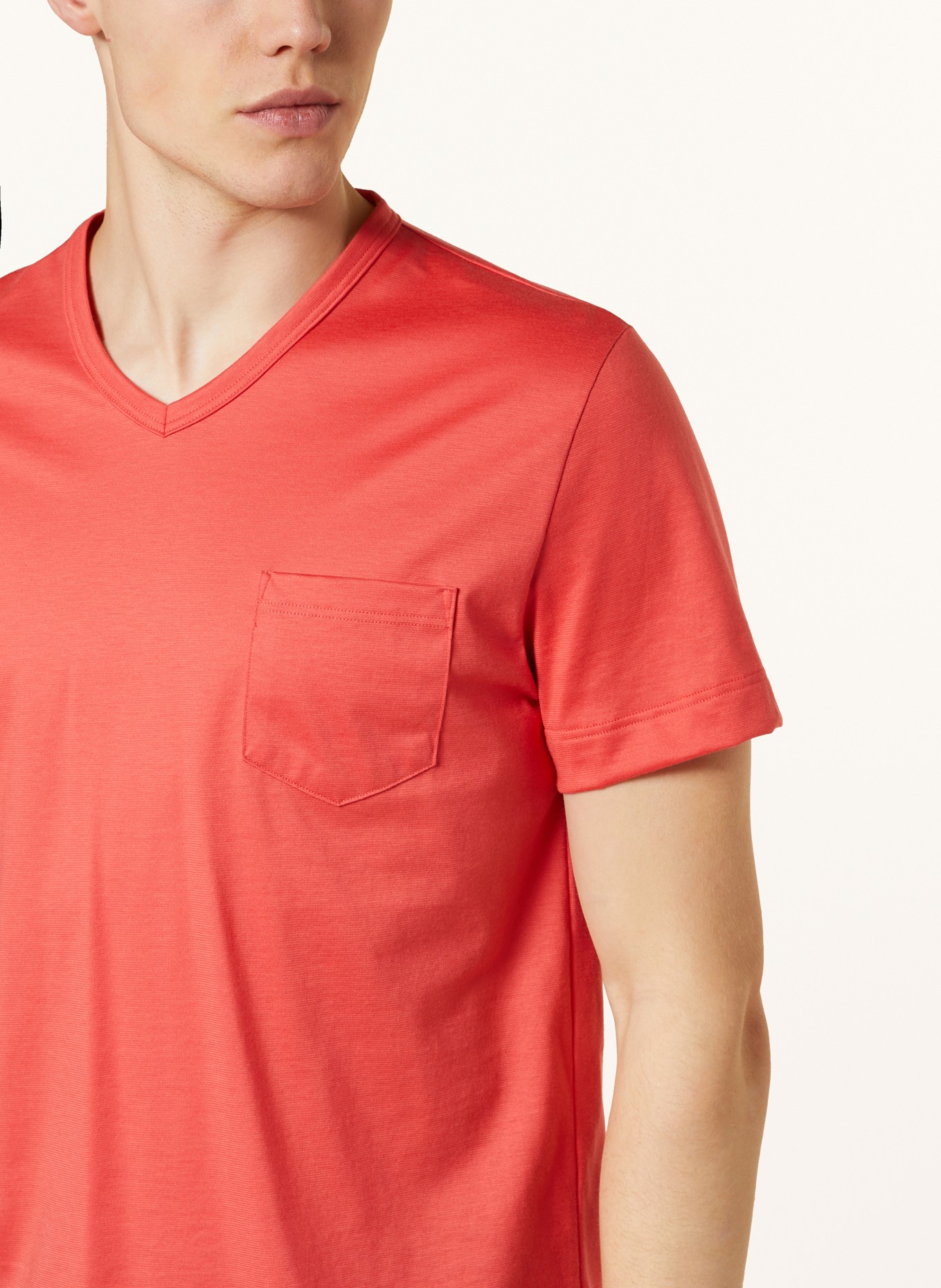 mey Shorty-Schlafanzug Serie RED GEO, Farbe: HELLROT/ DUNKELBLAU/ HELLBLAU (Bild 4)