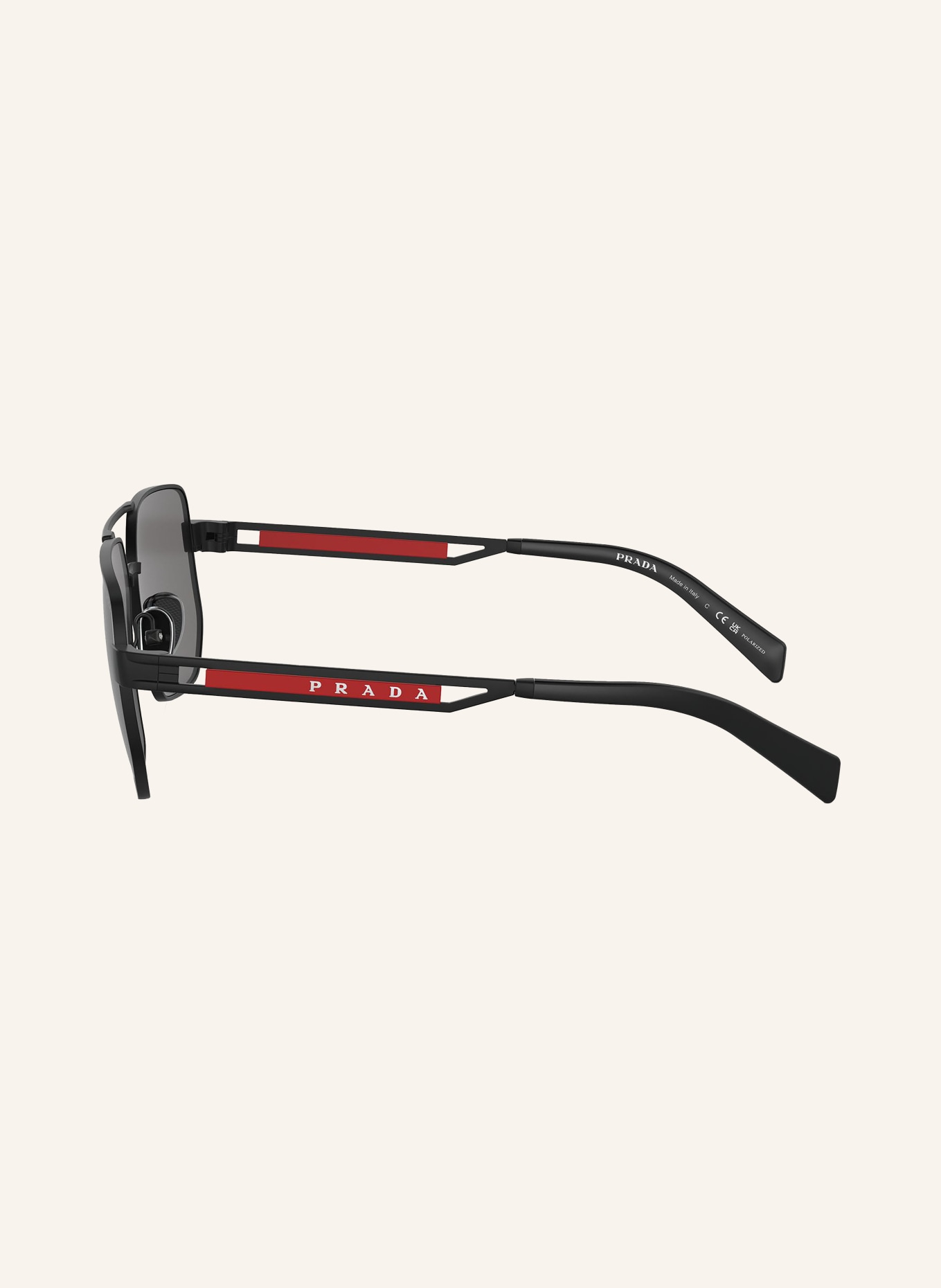 PRADA LINEA ROSSA Sunglasses PS 51ZS, Color: 1BO02G - BLACK/ DARK GRAY (Image 3)