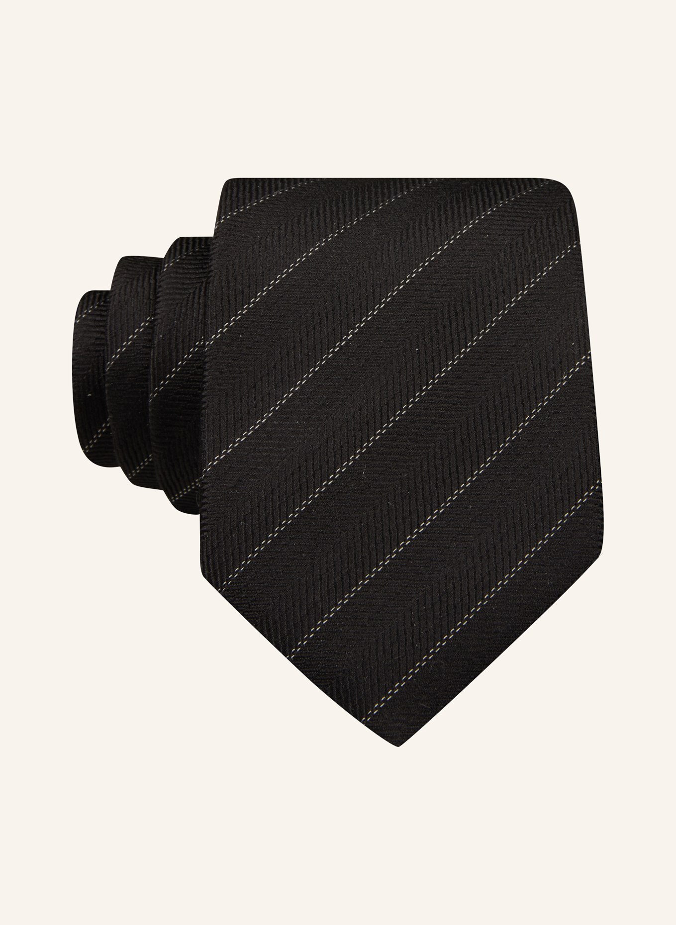 SAINT LAURENT Krawat, Kolor: CZARNY/ JASNOCZARY (Obrazek 1)