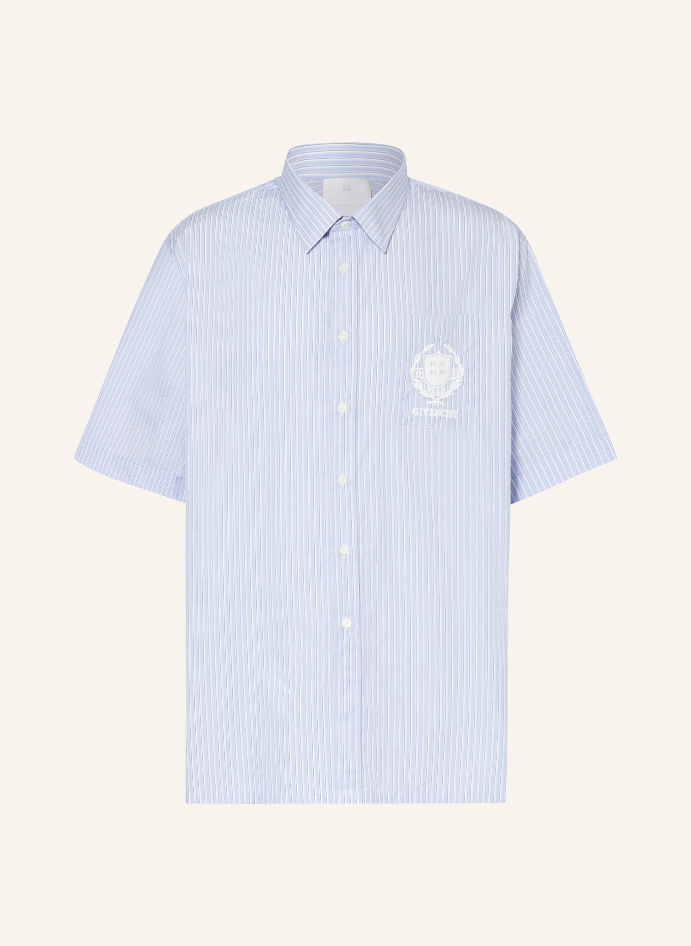 GIVENCHY Short sleeve shirt comfort fit, Color: LIGHT BLUE/ WHITE (Image 1)