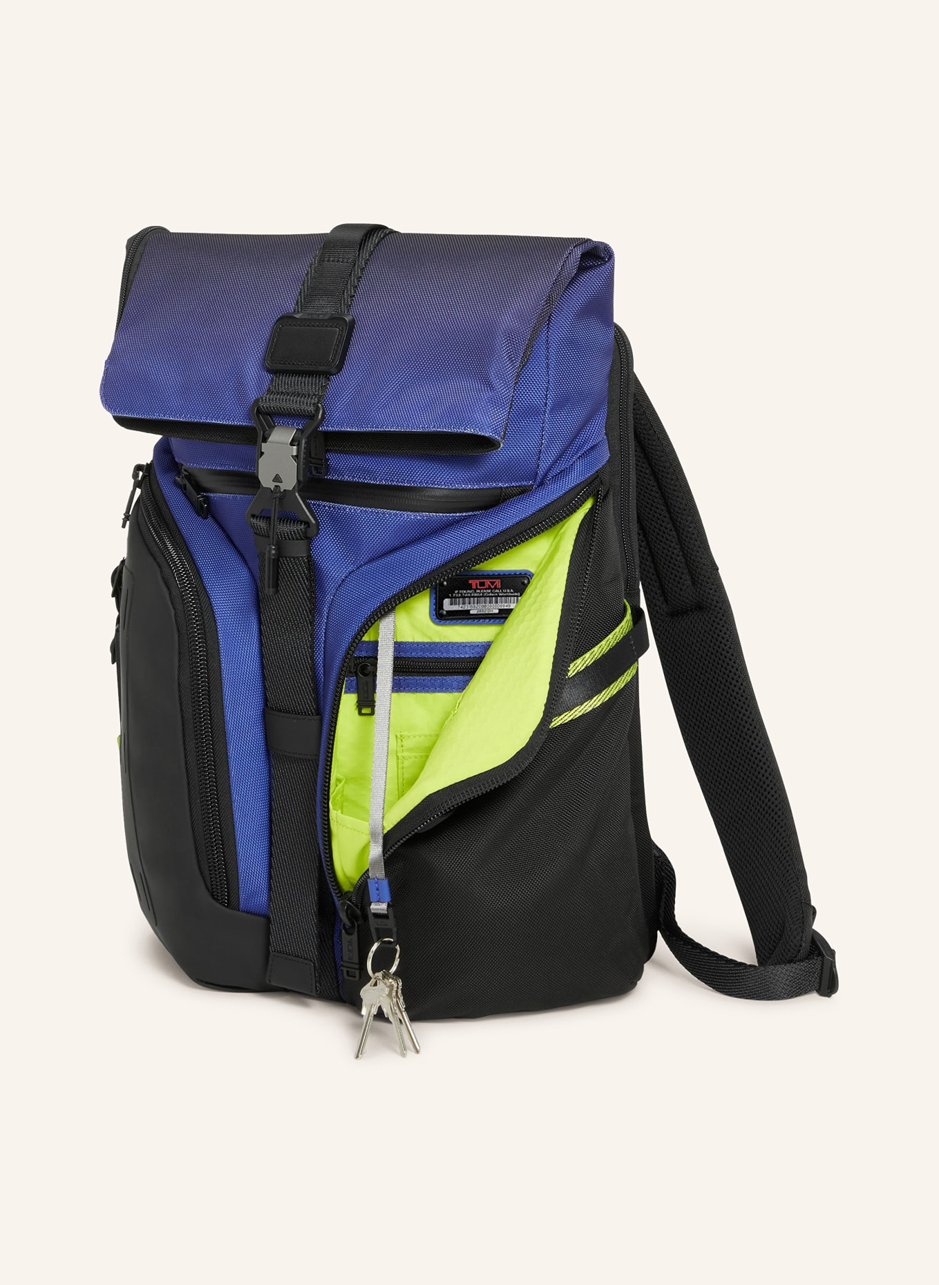 TUMI ALPHA BRAVO backpack LOGISTICS FLAP LID BACKPACK 23 l, Color: DARK BLUE/ BLUE (Image 4)