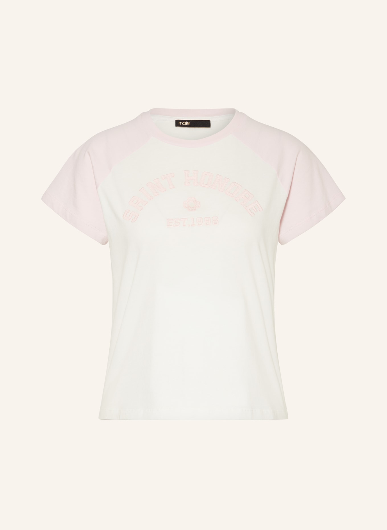 maje T-Shirt, Farbe: PINK/ ECRU (Bild 1)
