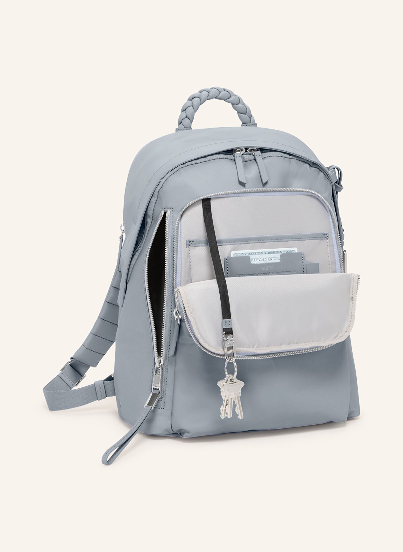TUMI VOYAGEUR backpack HALSEY with laptop compartment, Color: BLUE GRAY (Image 3)