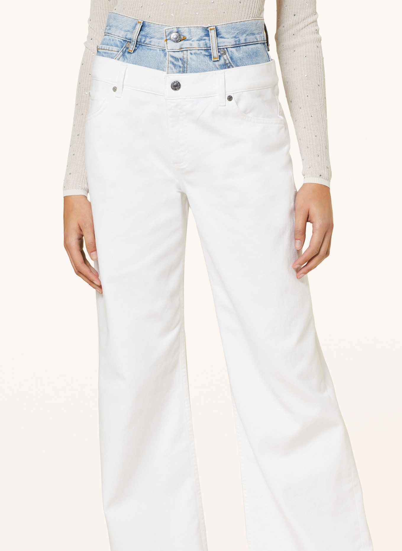 SANDRO Straight Jeans, Farbe: 10 WHITE (Bild 5)