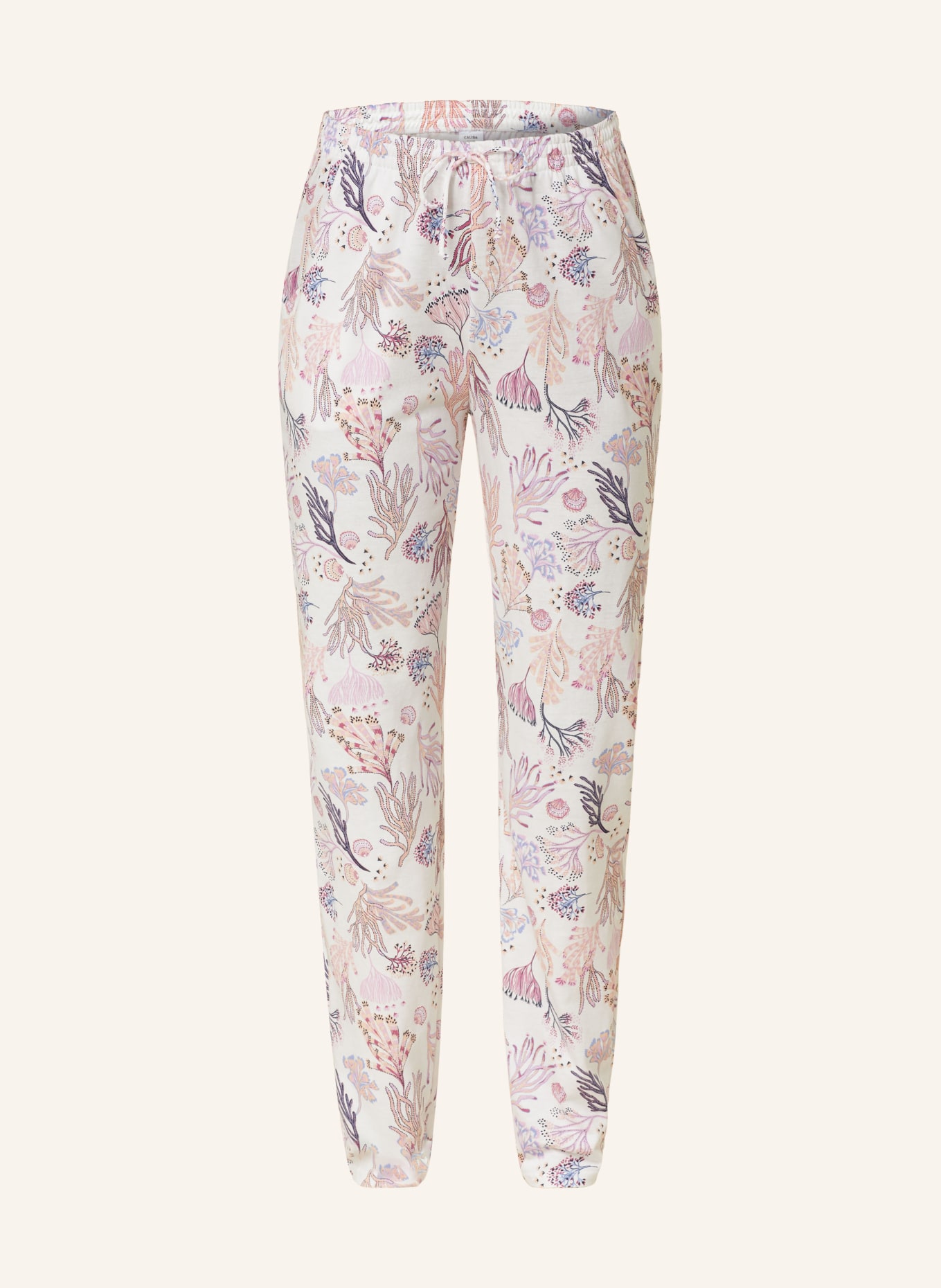 CALIDA Pajama pants FAVOURITES HARMONY, Color: WHITE/ FUCHSIA/ LIGHT ORANGE (Image 1)