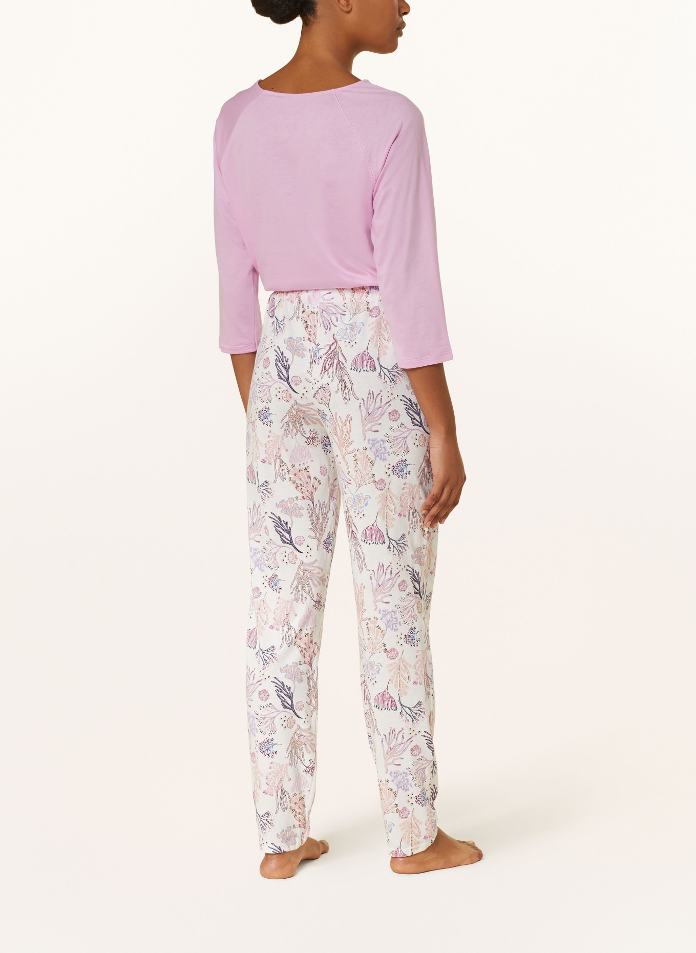 CALIDA Pajama pants FAVOURITES HARMONY, Color: WHITE/ FUCHSIA/ LIGHT ORANGE (Image 3)