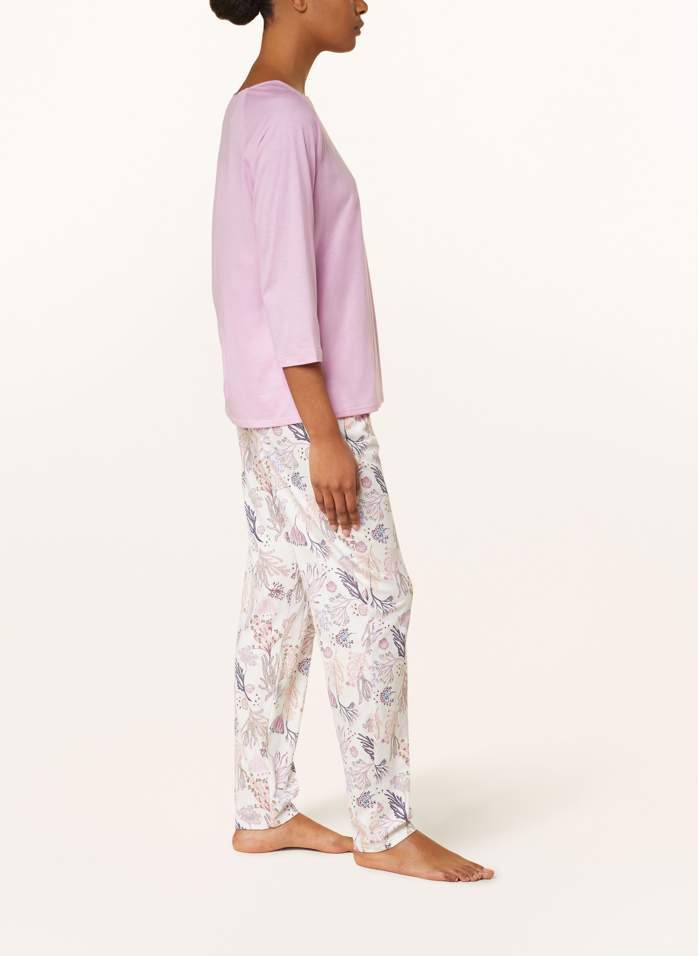 CALIDA Pyžamové kalhoty FAVOURITES HARMONY, Barva: BÍLÁ/ FUCHSIOVÁ/ TMAVĚ ORANŽOVÁ (Obrázek 4)