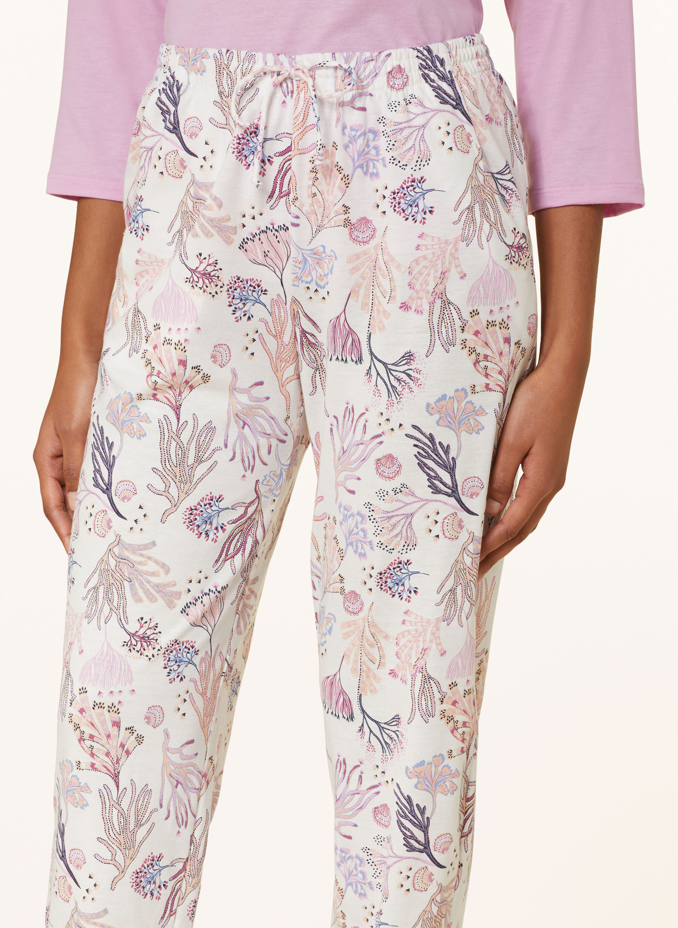 CALIDA Pajama pants FAVOURITES HARMONY, Color: WHITE/ FUCHSIA/ LIGHT ORANGE (Image 5)