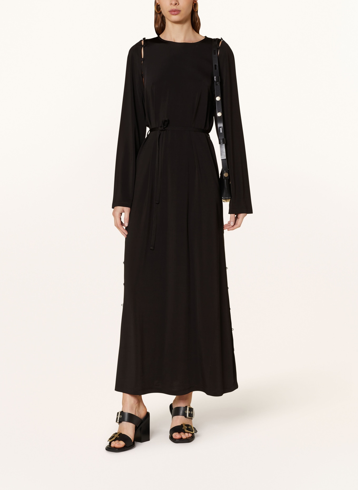 ALLSAINTS Jersey dress SUSANNAH with detachable sleeves, Color: BLACK (Image 2)