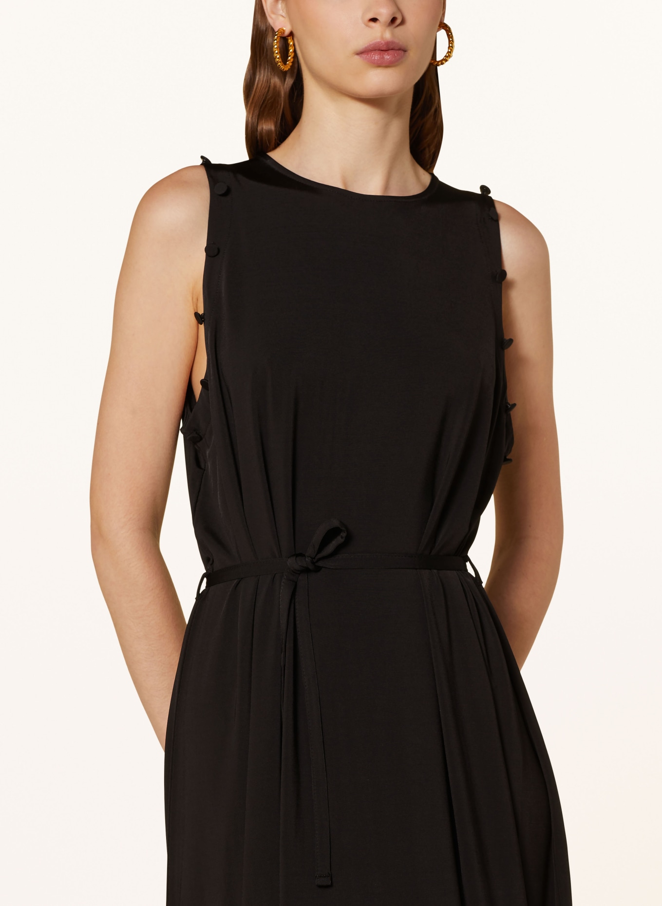 ALLSAINTS Jersey dress SUSANNAH with detachable sleeves, Color: BLACK (Image 5)