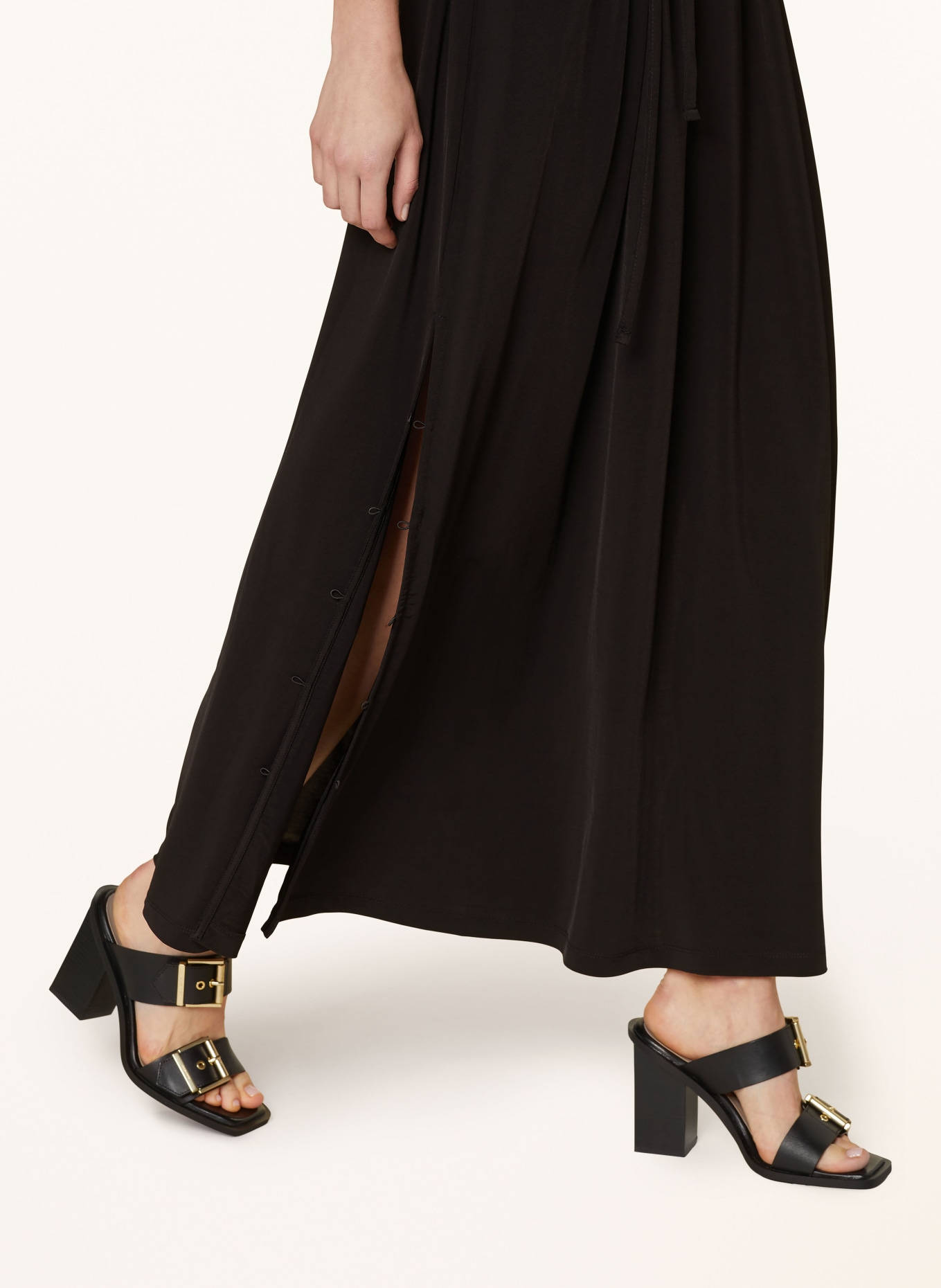 ALLSAINTS Jersey dress SUSANNAH with detachable sleeves, Color: BLACK (Image 6)