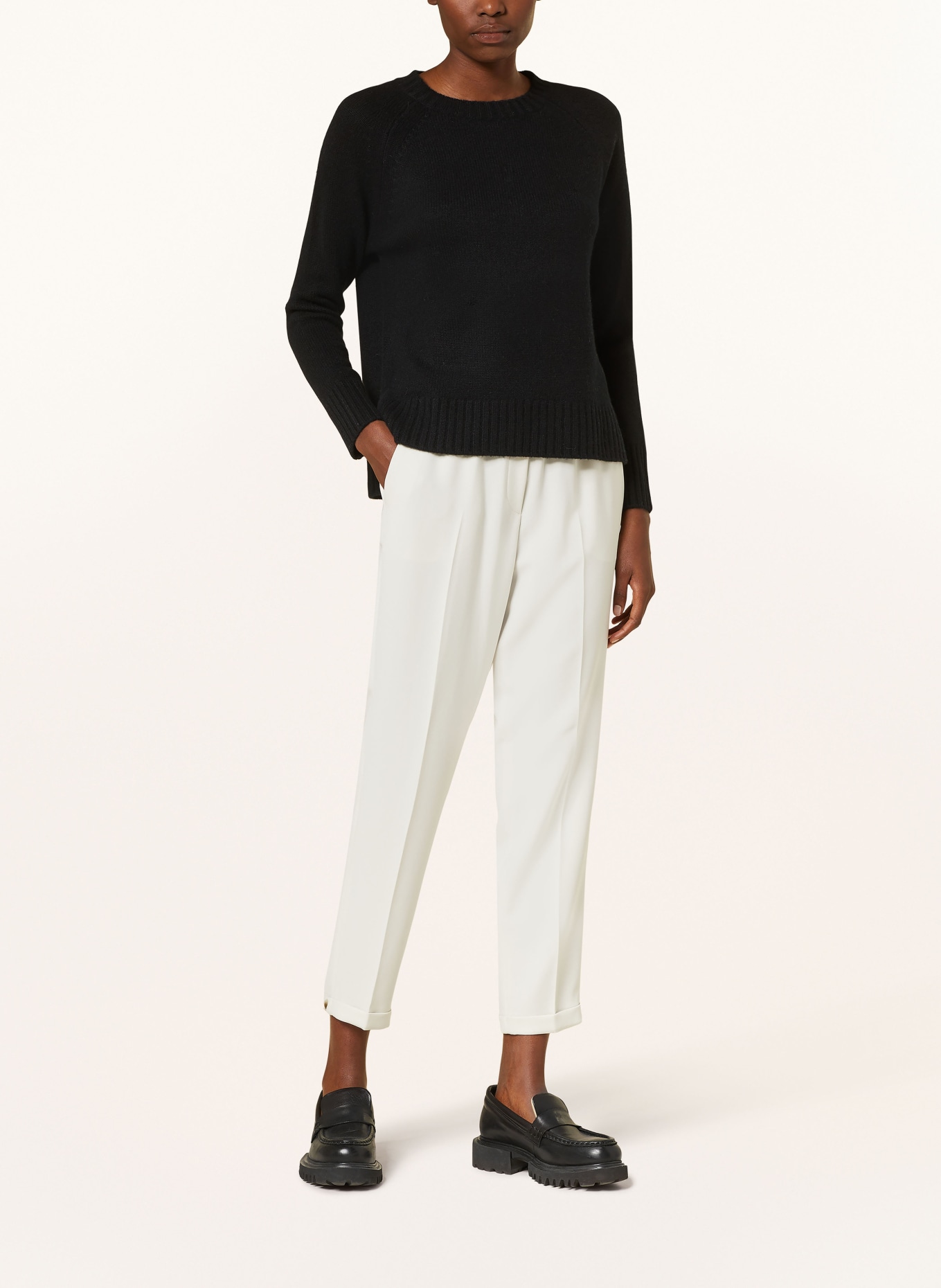 (THE MERCER) N.Y. Cashmere-Pullover: 901 black schwarz