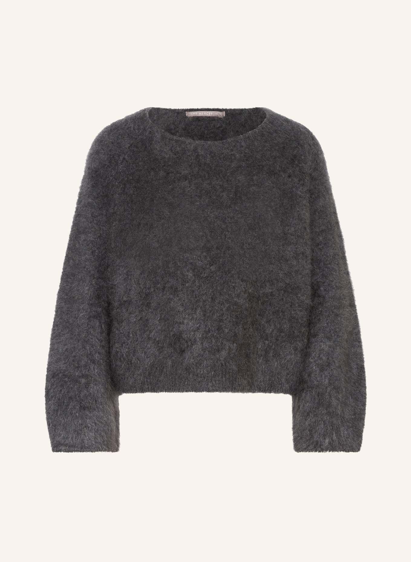 (THE MERCER) N.Y. Cropped-Pullover aus Cashmere, Farbe: DUNKELGRAU (Bild 1)