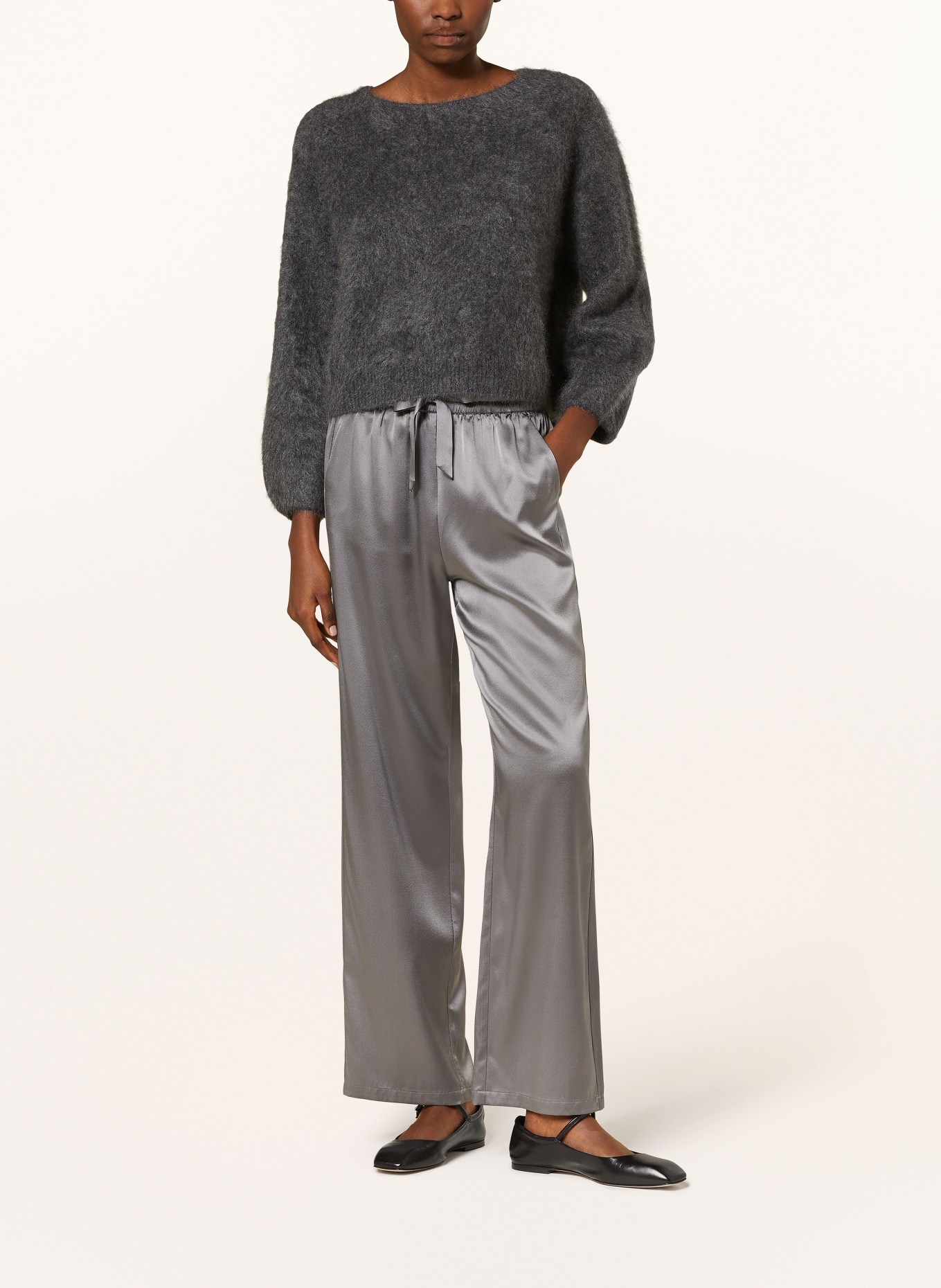 (THE MERCER) N.Y. Cropped-Pullover aus Cashmere, Farbe: DUNKELGRAU (Bild 2)