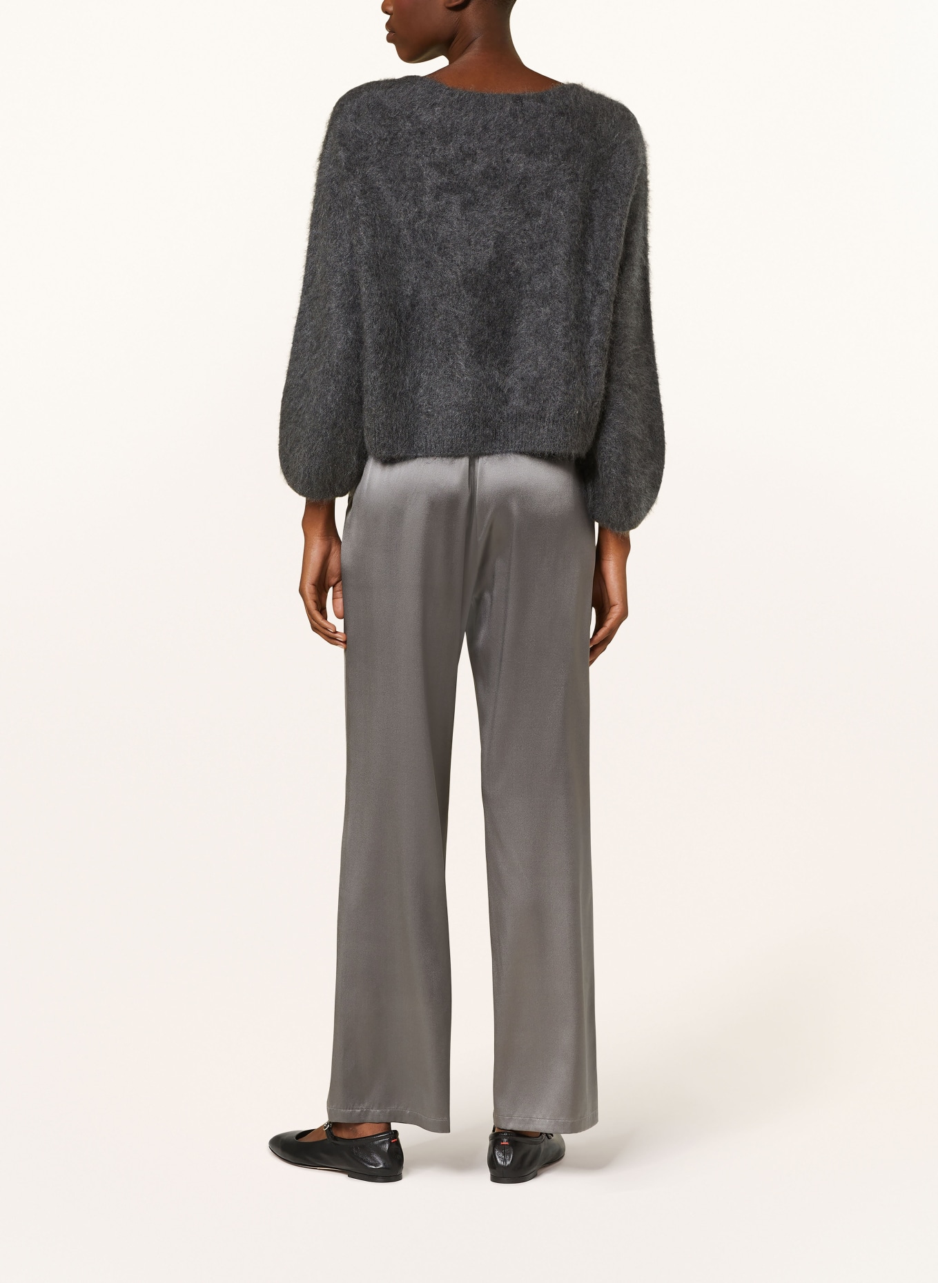 (THE MERCER) N.Y. Cropped-Pullover aus Cashmere, Farbe: DUNKELGRAU (Bild 3)