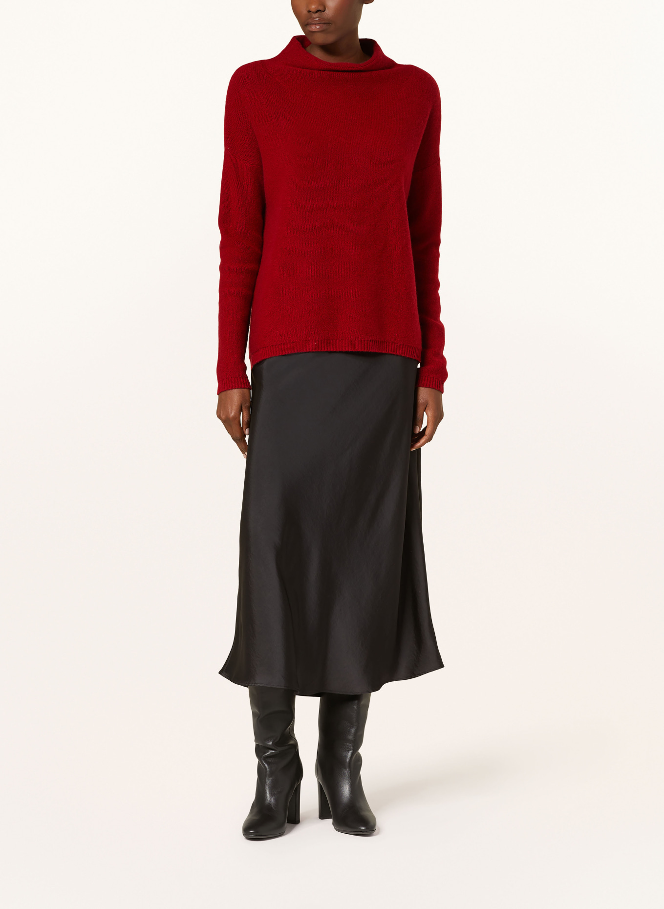 (THE MERCER) N.Y. Cashmere sweater, Color: DARK RED (Image 2)