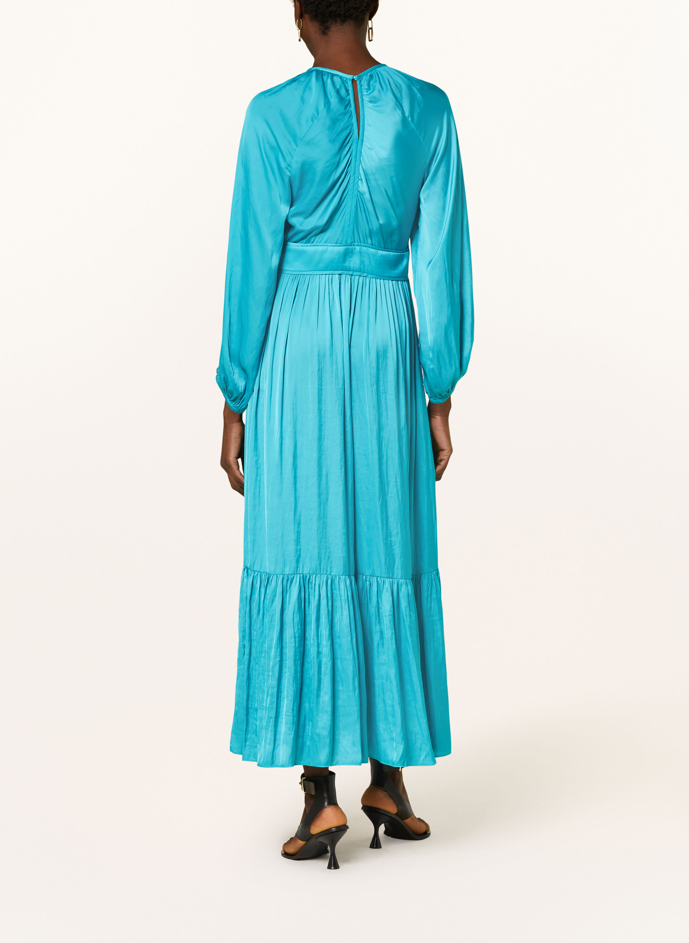 SANDRO Sukienka satynowa, Kolor: TURKUSOWY (Obrazek 3)