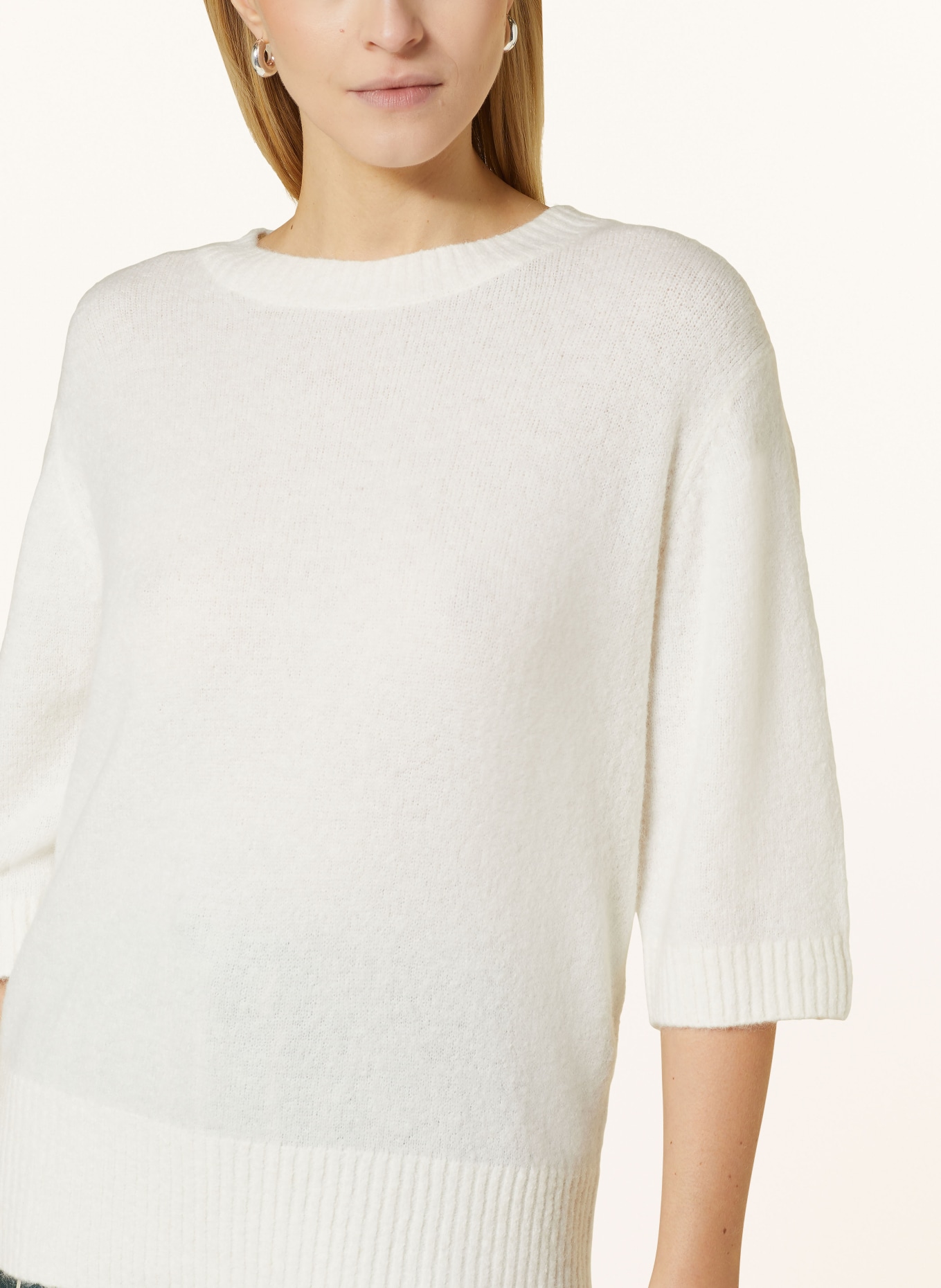 OPUS Sweater PANDAKA with 3/4 sleeves, Color: CREAM (Image 4)