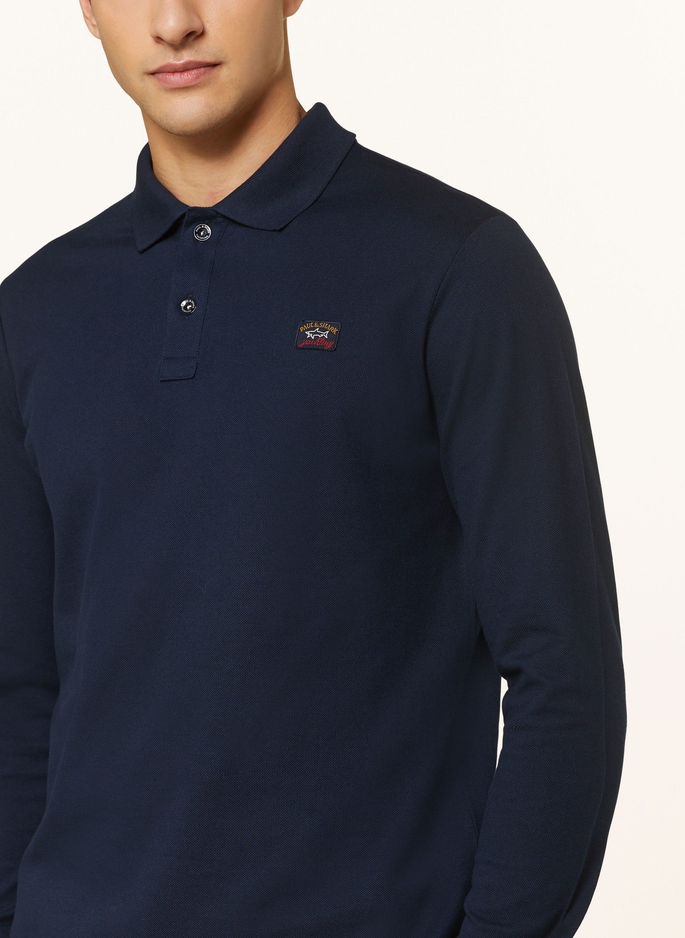 PAUL & SHARK Piqué polo shirt, Color: DARK BLUE (Image 4)