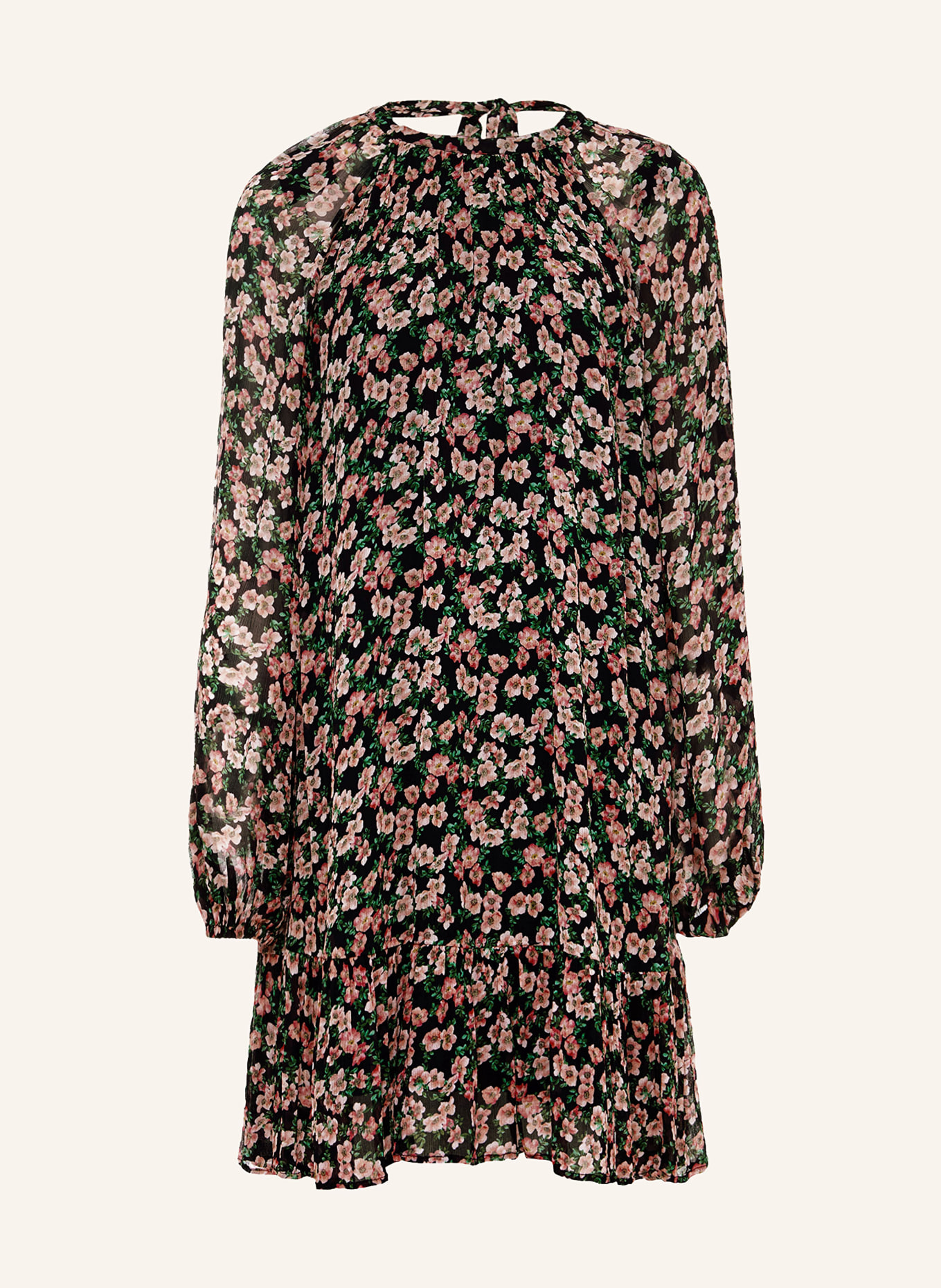 Phase Eight Kleid BETTY mit Rüschen, Farbe: DUNKELBRAUN/ GRÜN/ ROT (Bild 1)