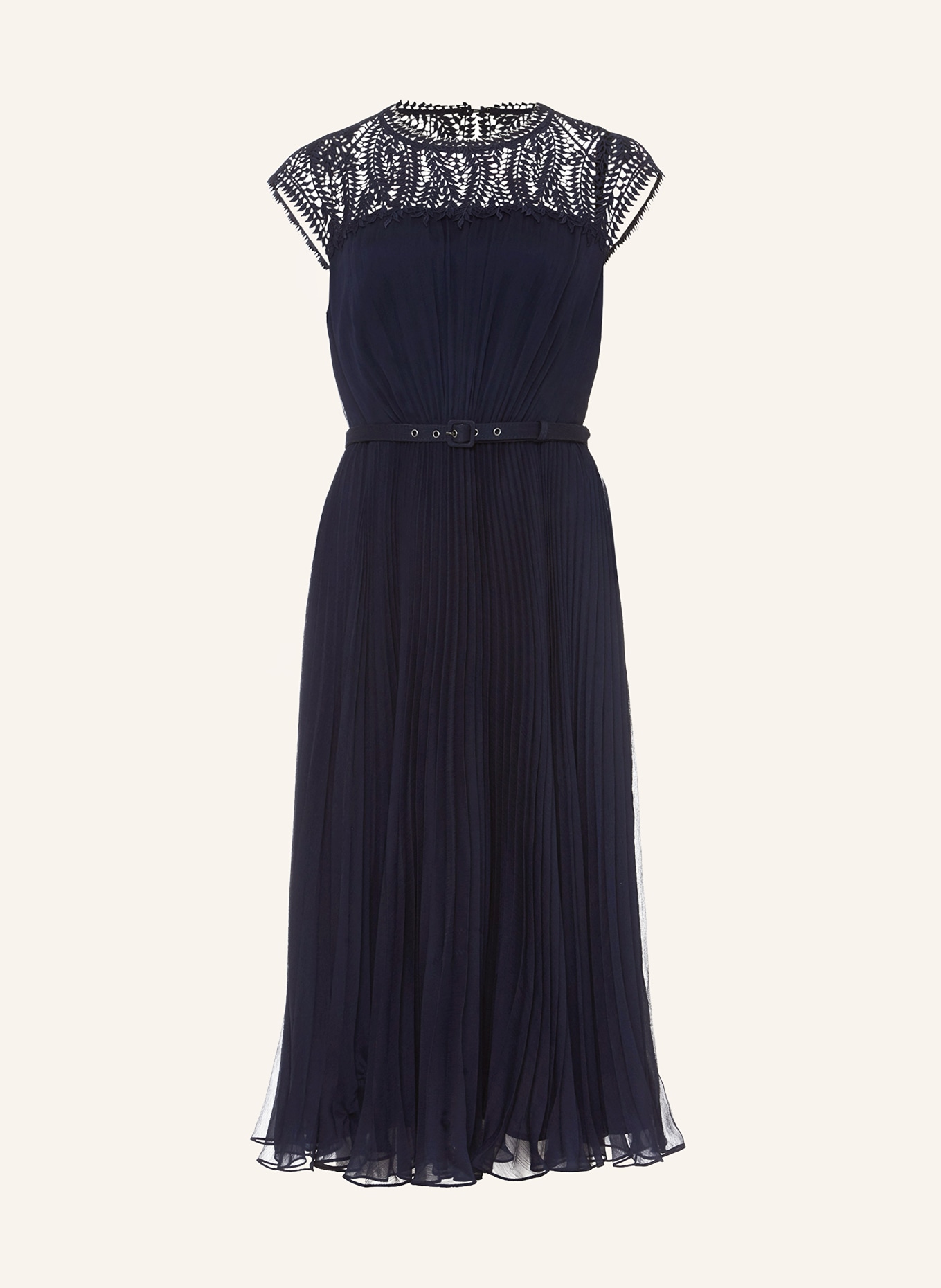 Phase Eight Cocktail dress MAKAELA with pleats and lace, Color: DARK BLUE (Image 1)