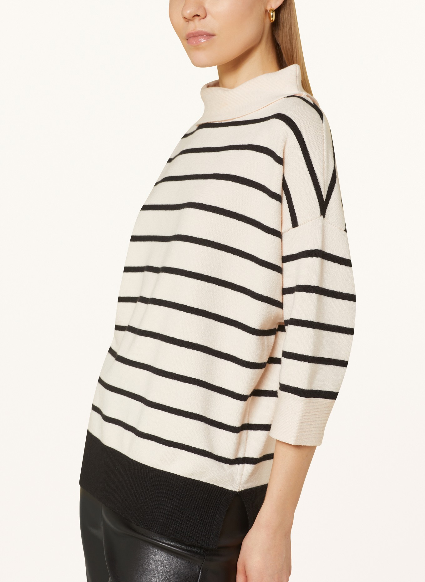 Phase Eight Turtleneck sweater SALIMA with 3/4 sleeves, Color: BLACK/ WHITE (Image 4)