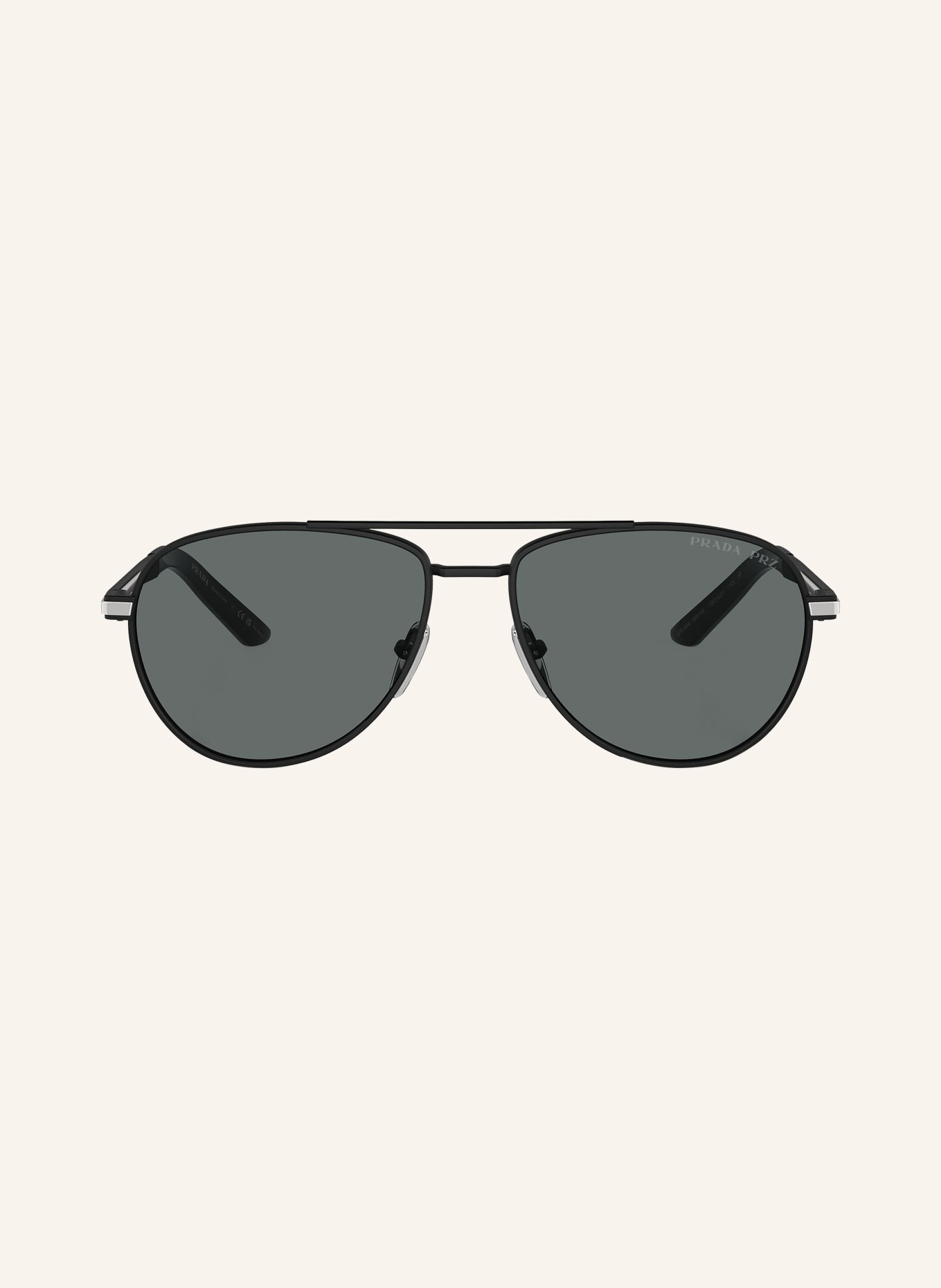 PRADA Sunglasses PR A54S, Color: 1BO5Z1 - MATTE BLACK/ GRAY POLARIZED (Image 2)