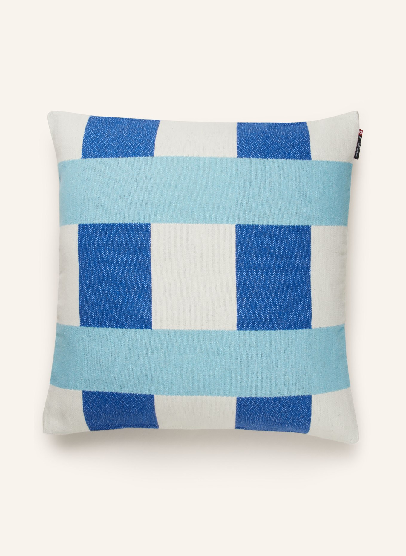 David Fussenegger Decorative cushion cover NOVA, Color: BLUE/ TURQUOISE/ WHITE (Image 1)