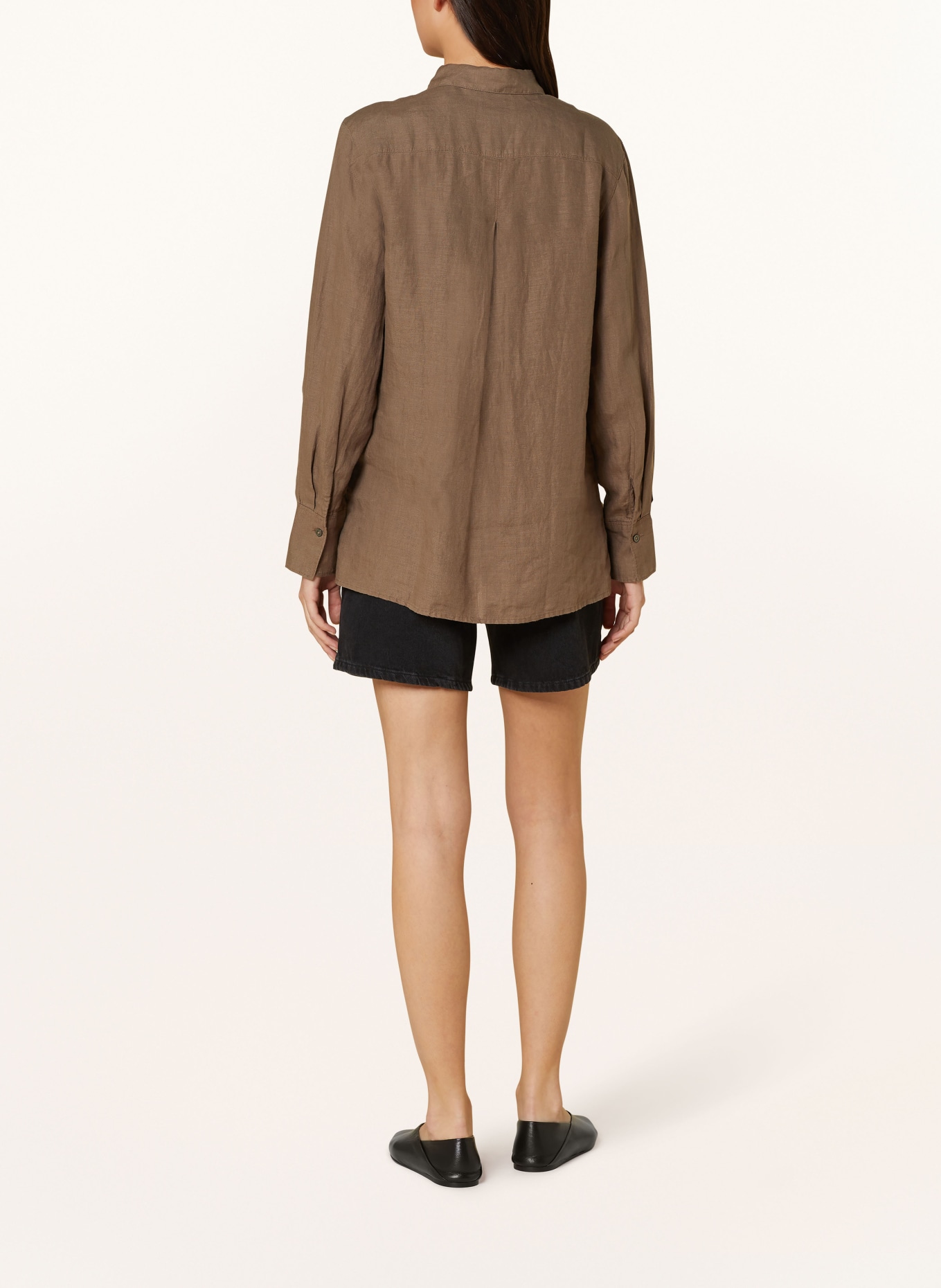 Marc O'Polo Shirt blouse made of linen, Color: BROWN (Image 3)