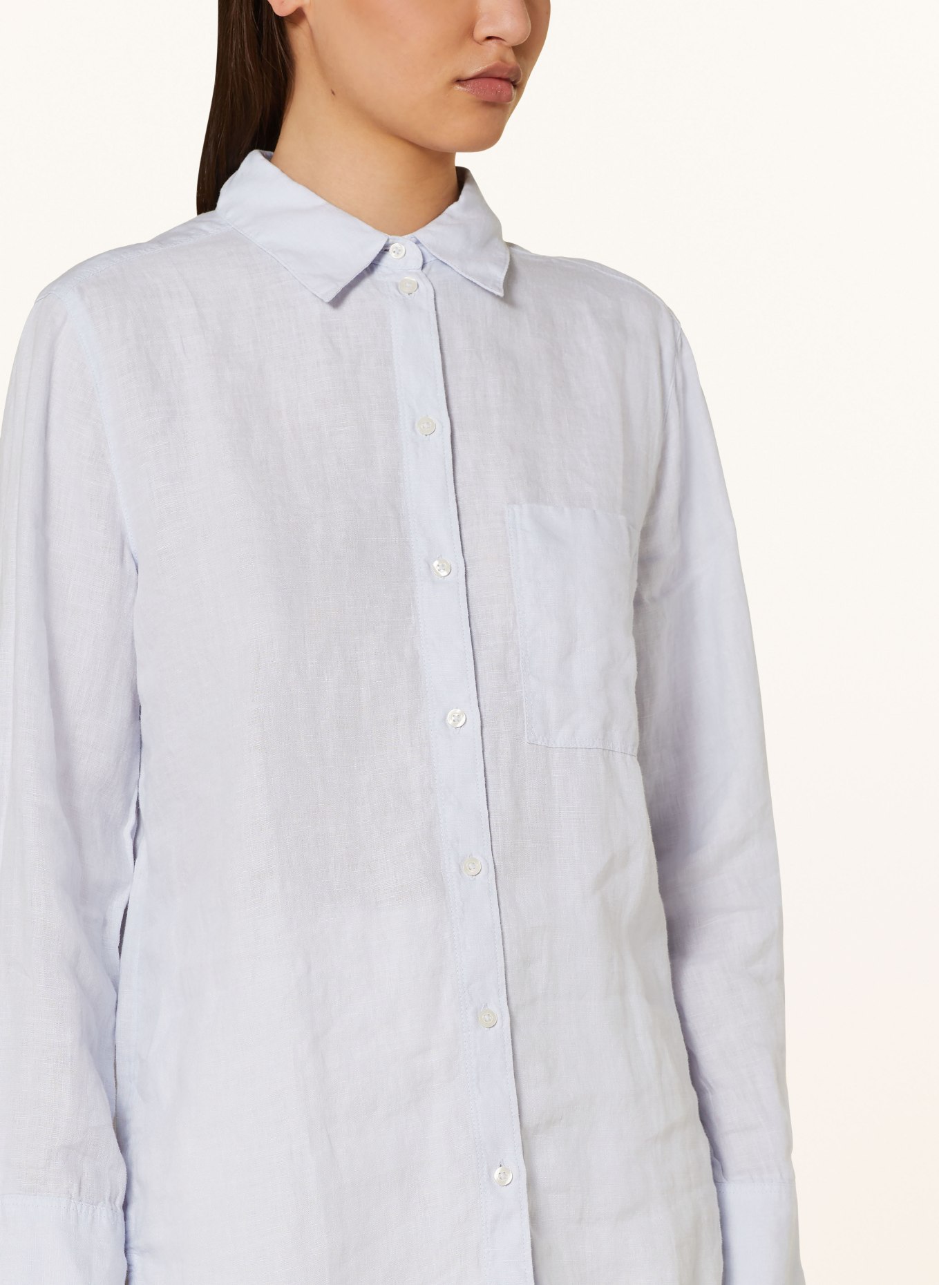 Marc O'Polo Shirt blouse made of linen, Color: LIGHT BLUE (Image 4)