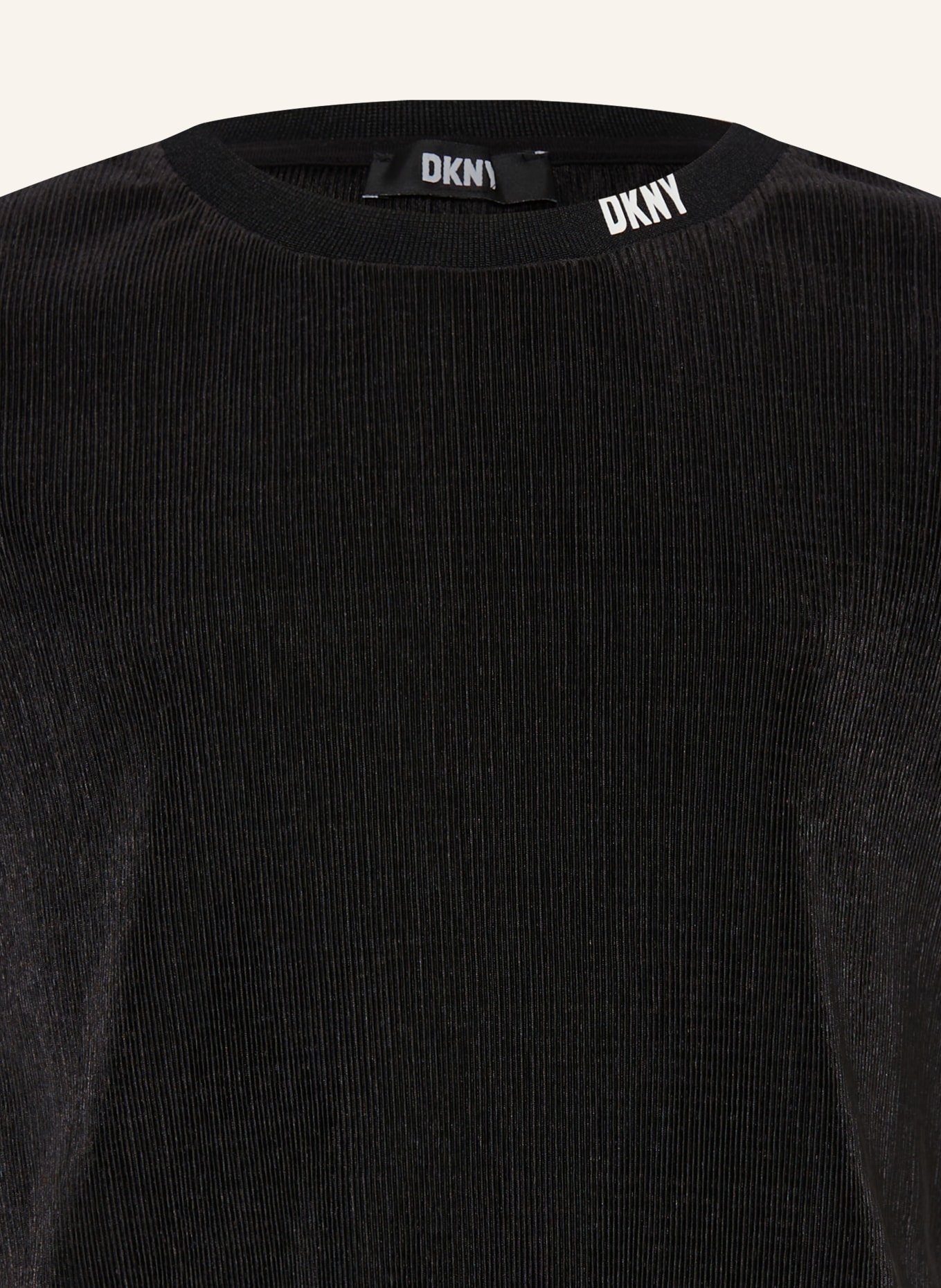 DKNY Cropped tričko, Barva: ČERNÁ (Obrázek 3)