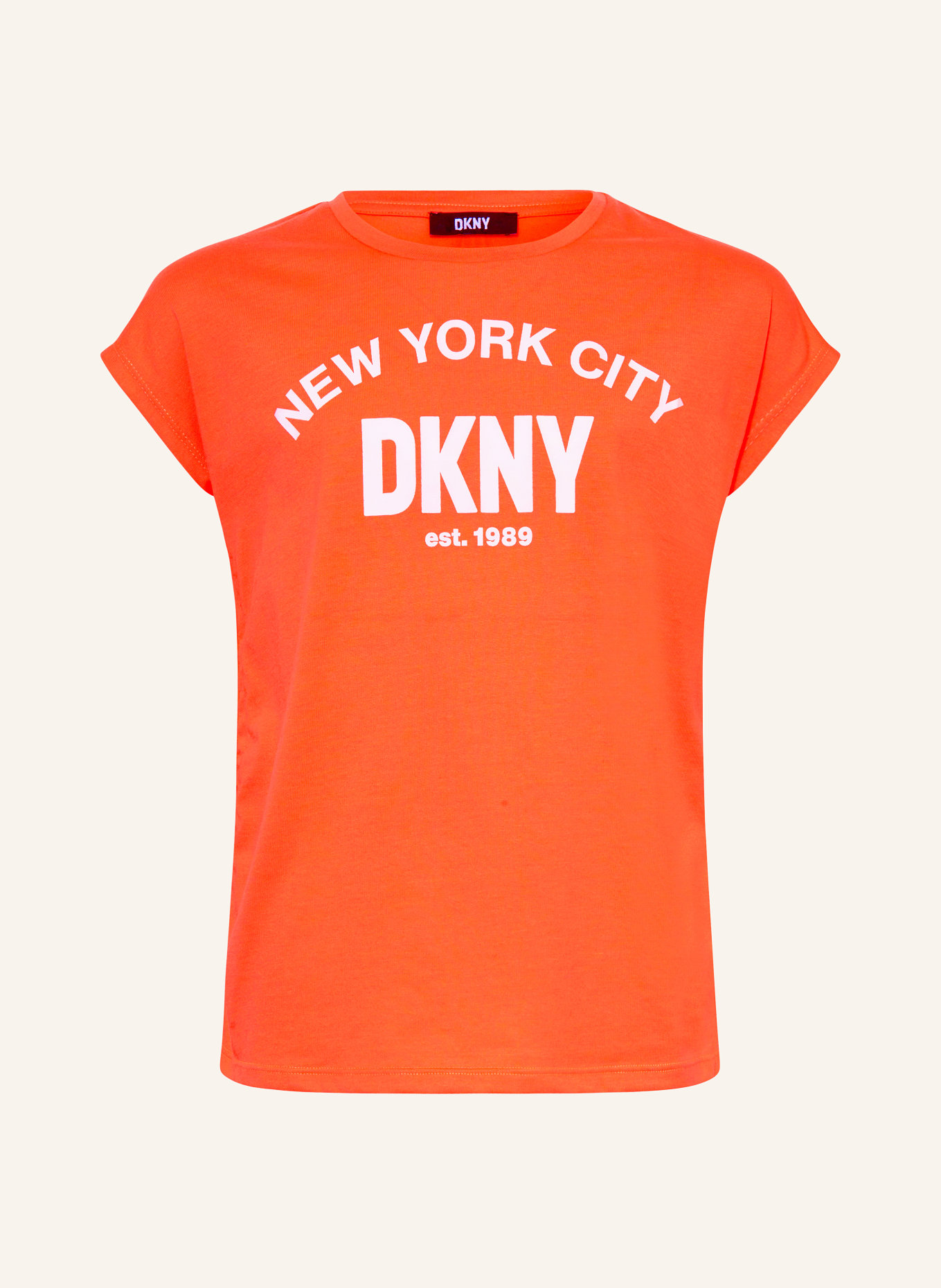 DKNY T-Shirt, Farbe: NEONORANGE/ WEISS (Bild 1)