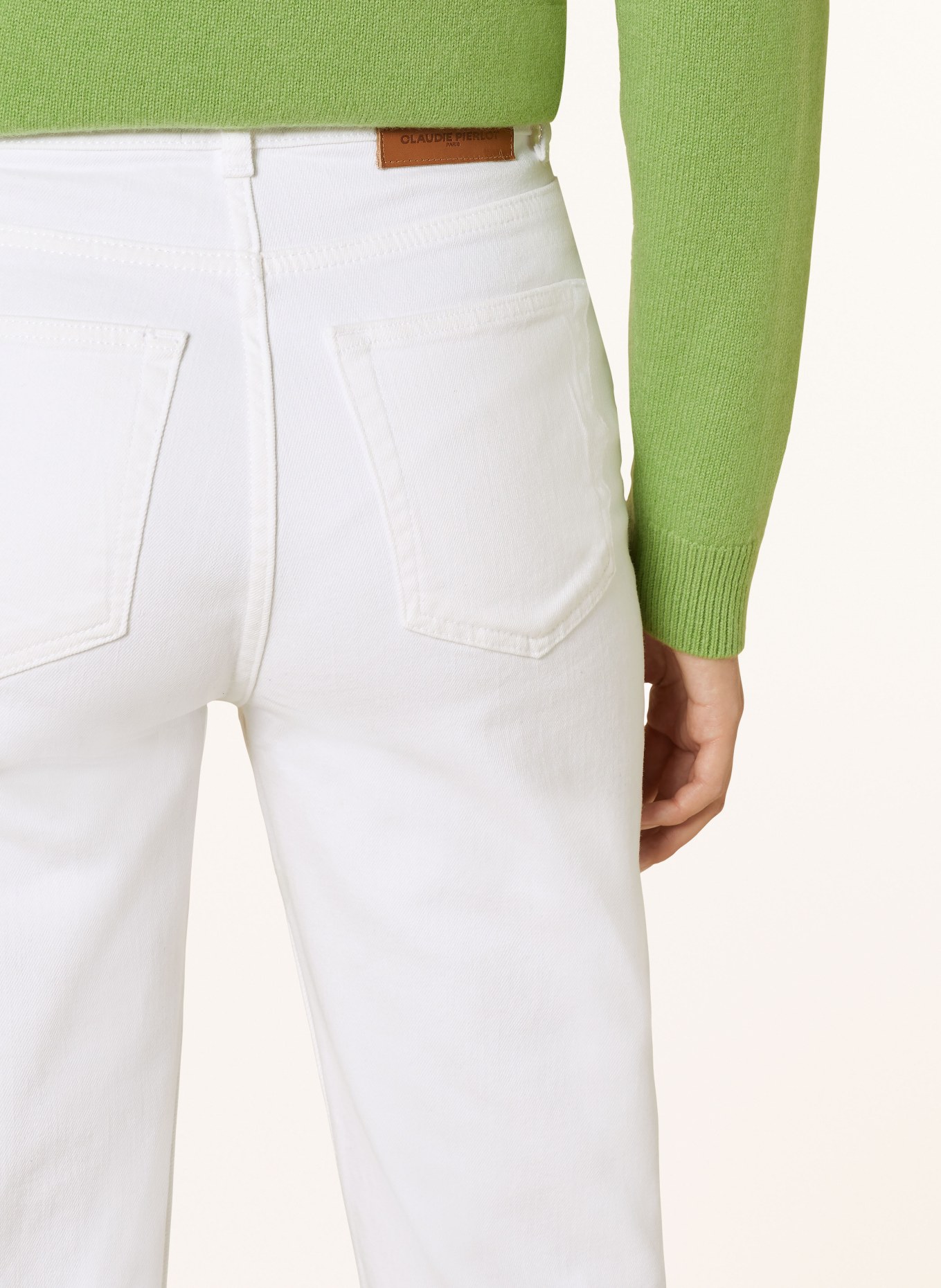 CLAUDIE PIERLOT Straight Jeans, Farbe: ECRU (Bild 5)