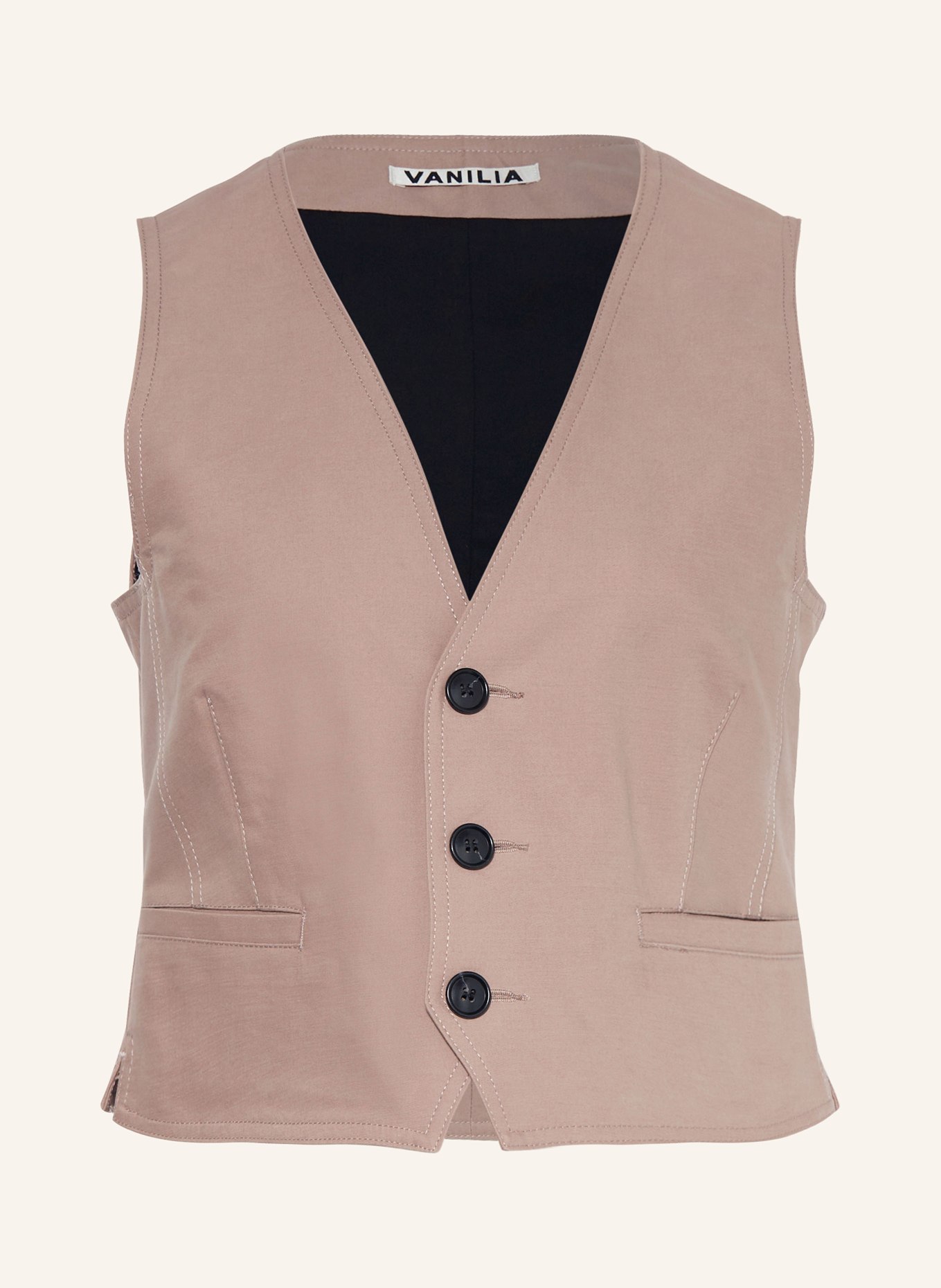 VANILIA Blazer vest, Color: TAUPE (Image 1)