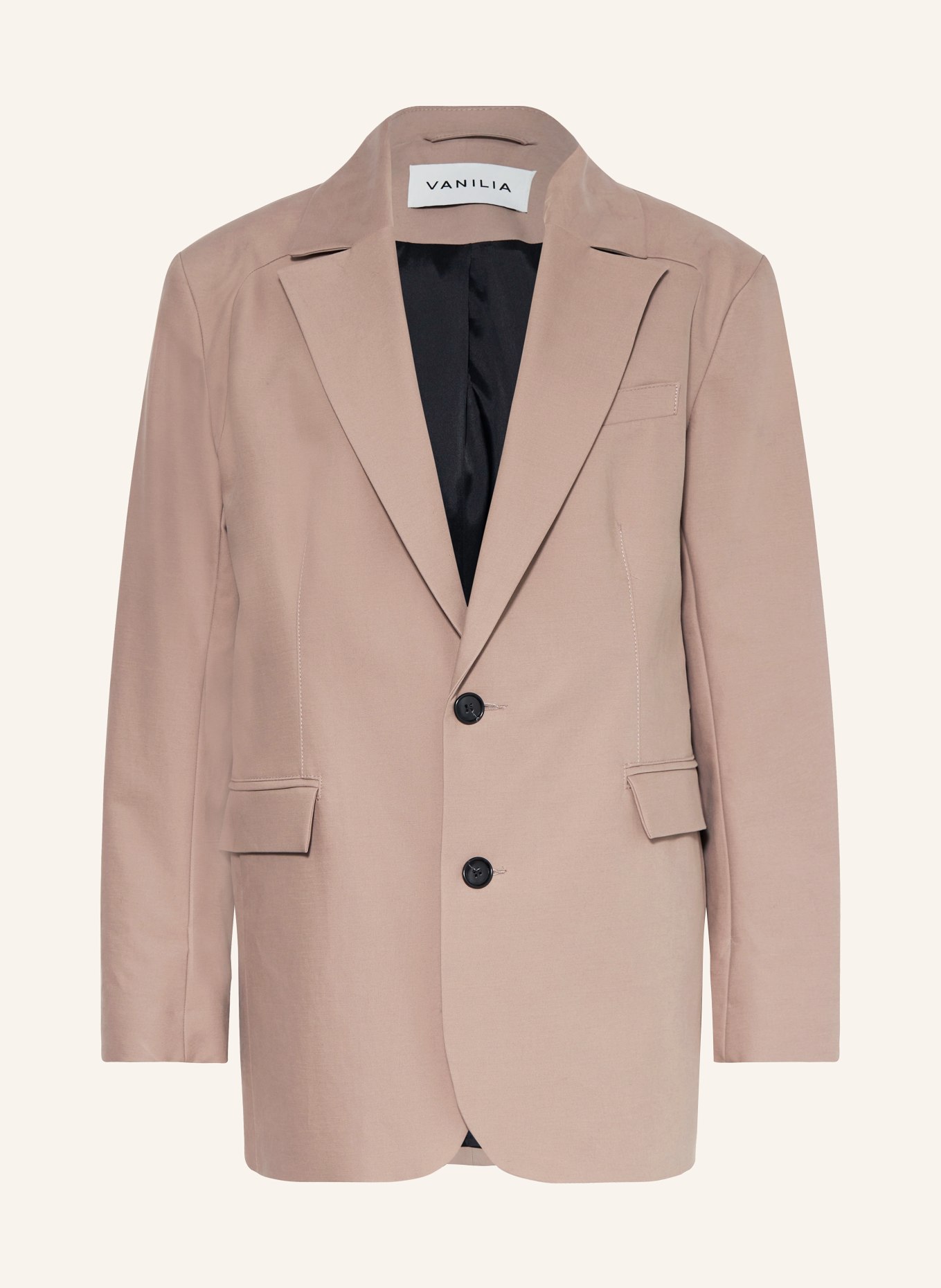 VANILIA Long blazer, Color: TAUPE (Image 1)