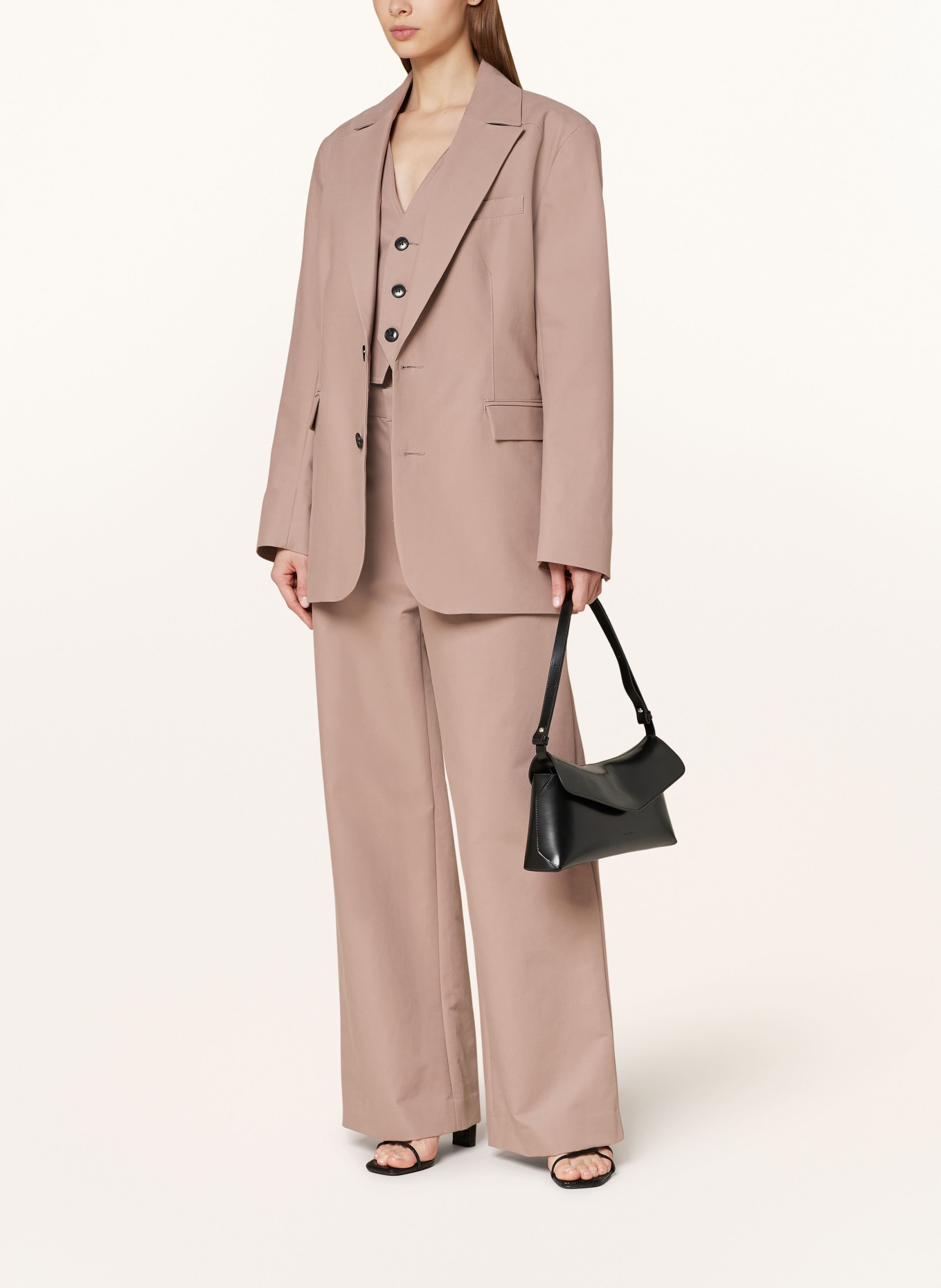 VANILIA Long blazer, Color: TAUPE (Image 2)