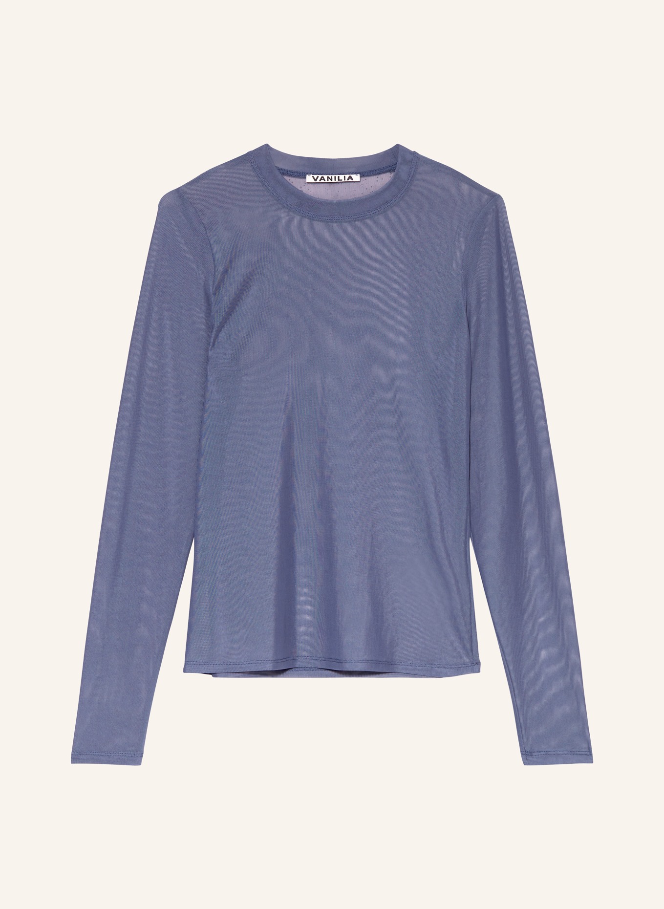 VANILIA Long sleeve shirt in mesh, Color: BLUE GRAY (Image 1)