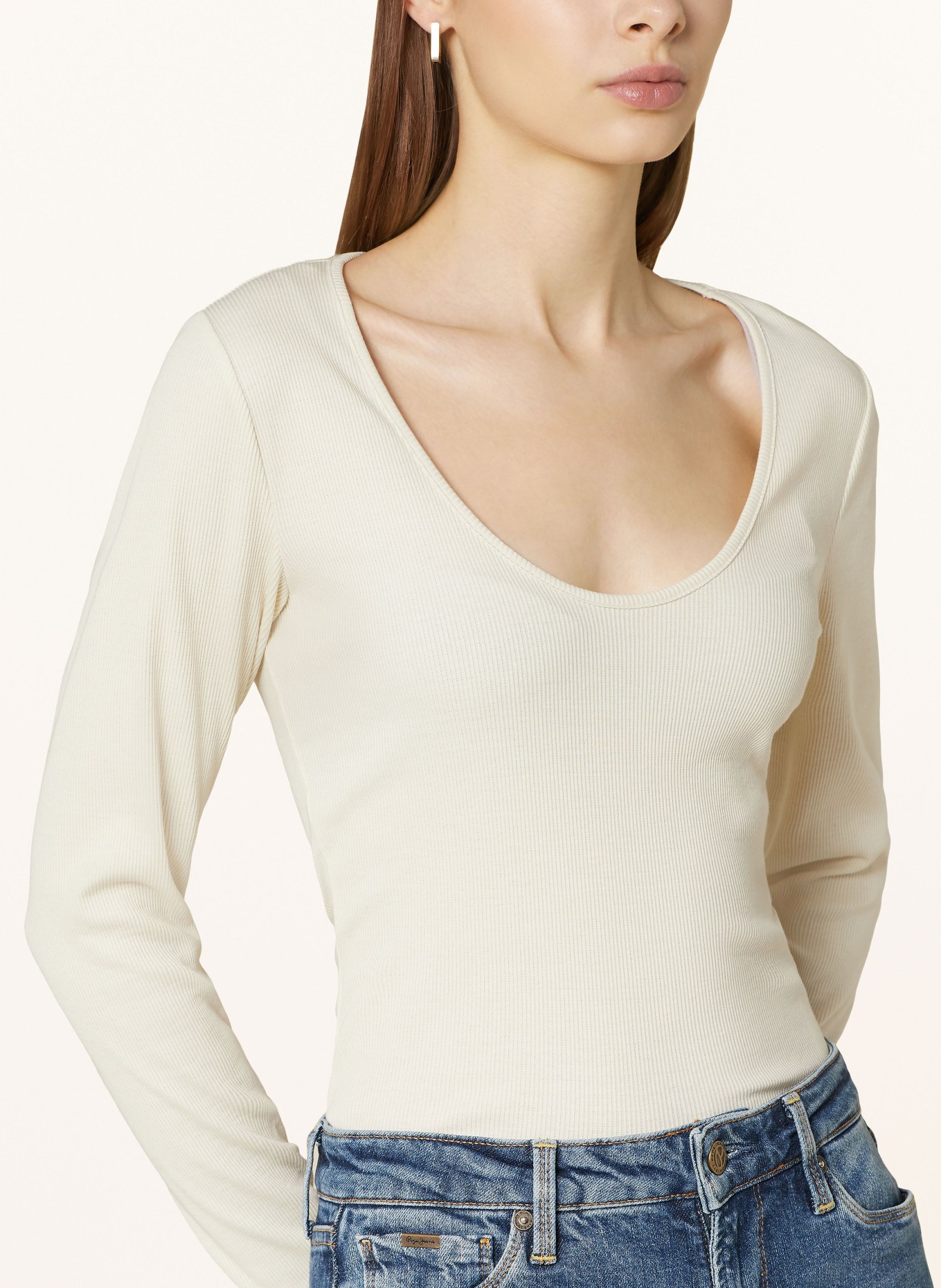 VANILIA Long sleeve shirt, Color: CREAM (Image 4)