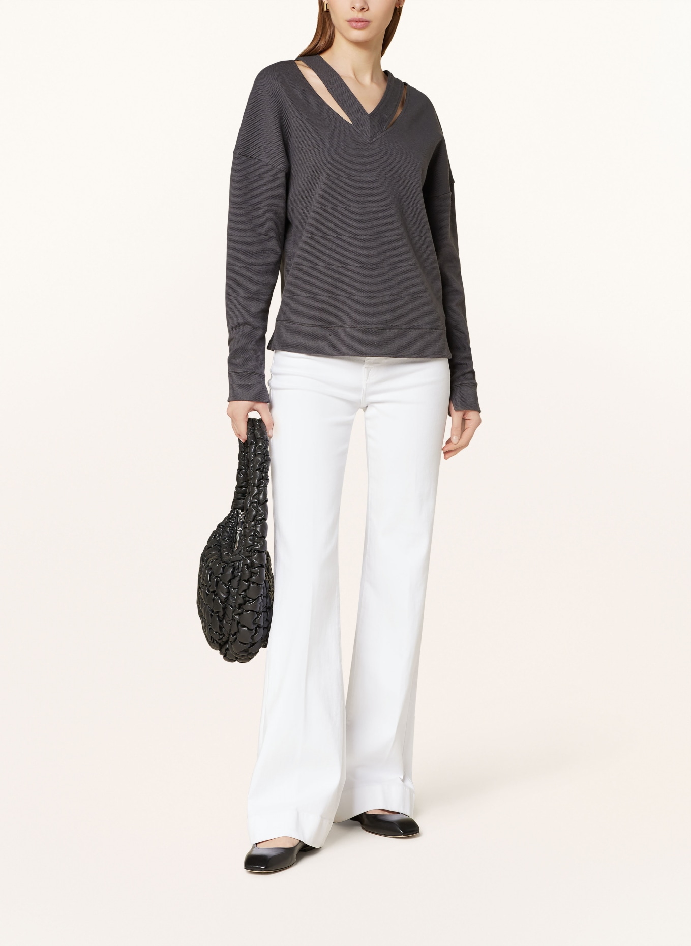 VANILIA Sweater with cut-out, Color: DARK GRAY (Image 2)