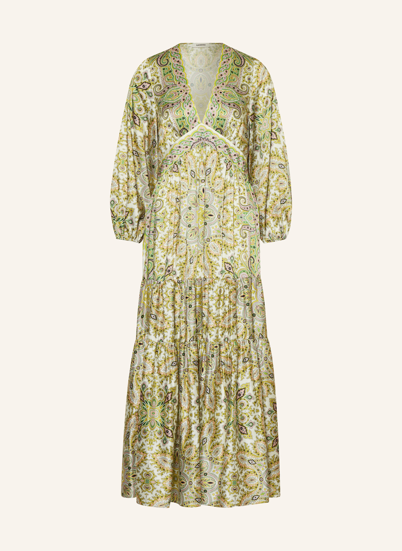 SANDRO Kleid, Farbe: GRÜN/ ECRU (Bild 1)