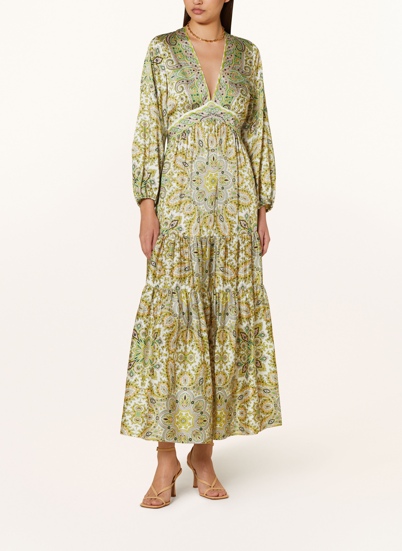 SANDRO Kleid, Farbe: GRÜN/ ECRU (Bild 2)