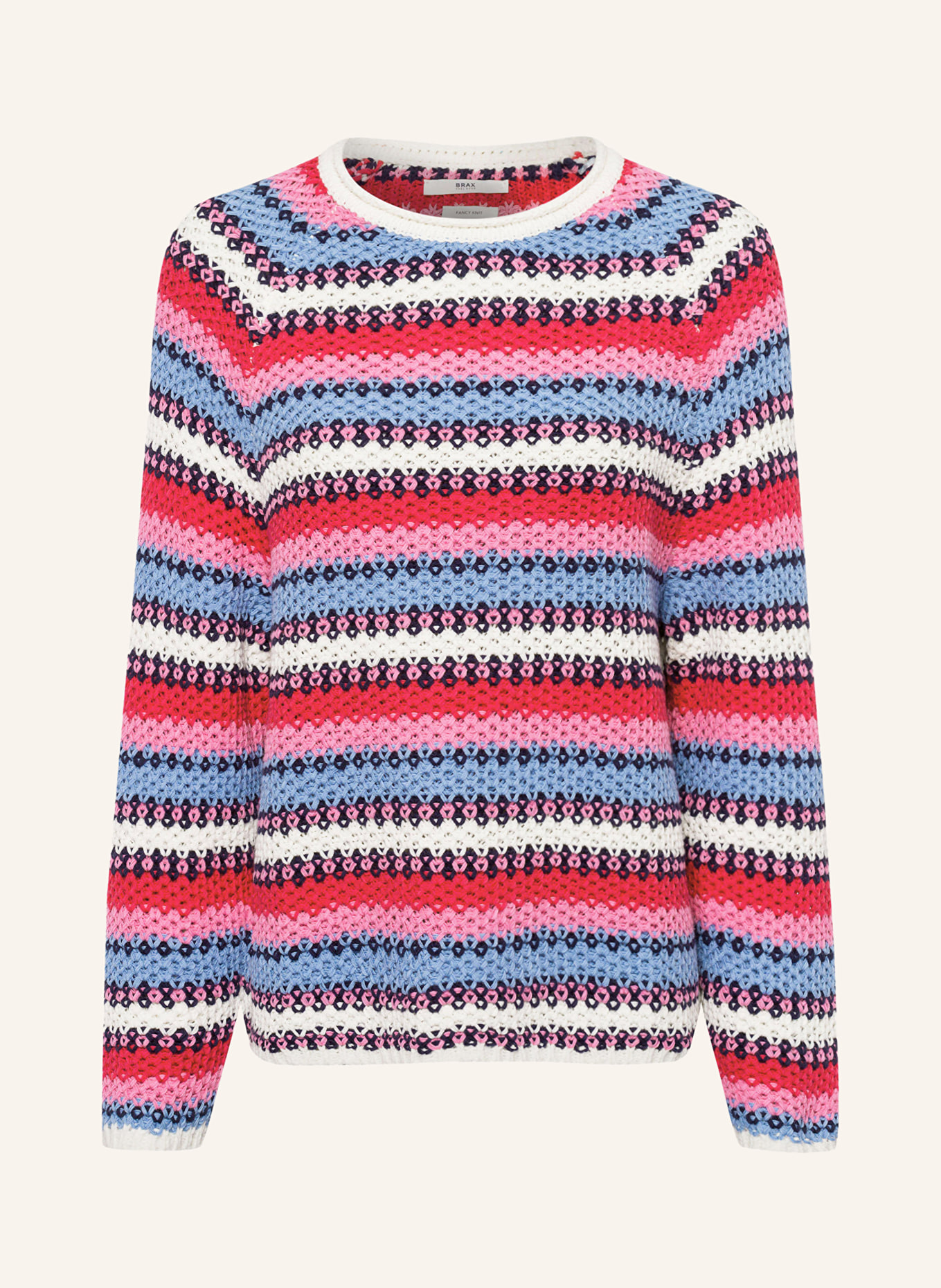 BRAX Sweater LIZ, Color: RED/ PINK/ BLUE (Image 1)