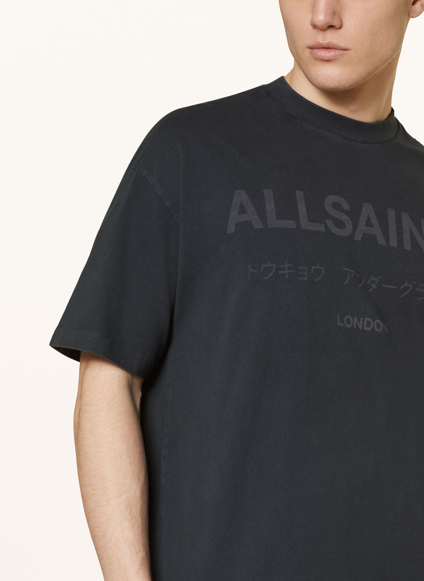 ALLSAINTS Oversized-Shirt LASER, Farbe: DUNKELGRAU (Bild 4)