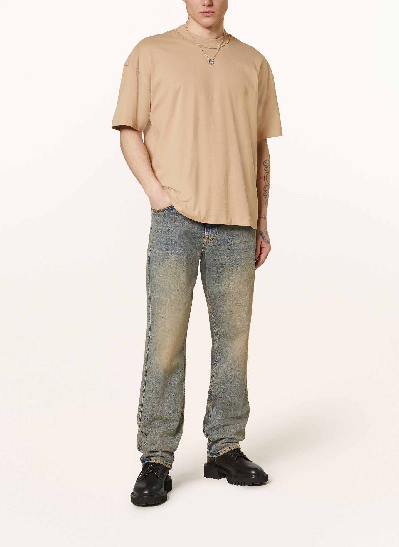 ALLSAINTS Oversized shirt ISAC, Color: BEIGE (Image 2)