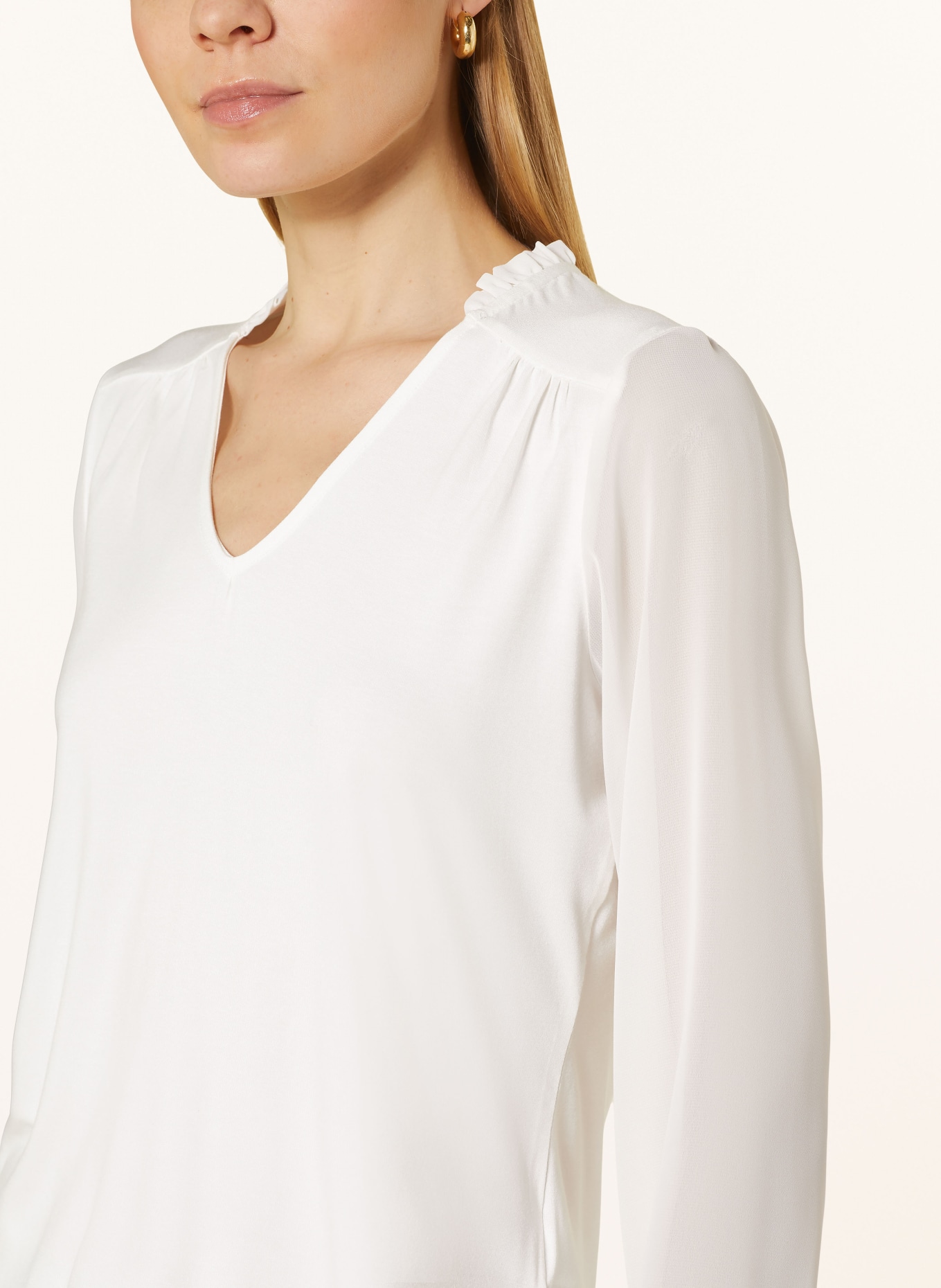HOBBS Shirt blouse LOUISA in mixed materials, Color: WHITE (Image 4)