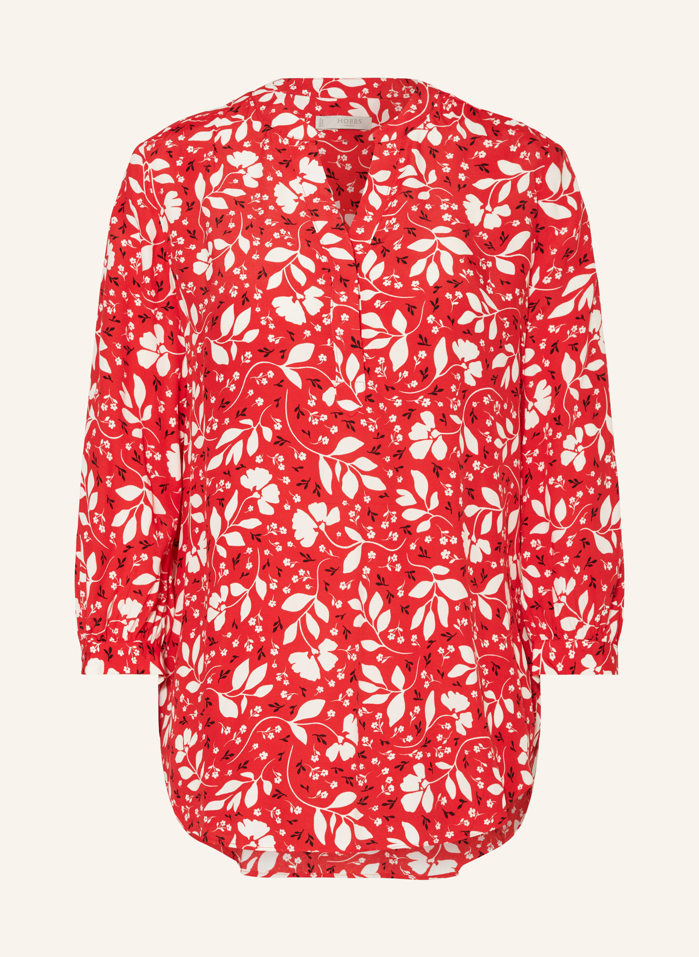 HOBBS Shirt blouse ESSIE with 3/4 sleeves, Color: RED/ WHITE/ BLACK (Image 1)