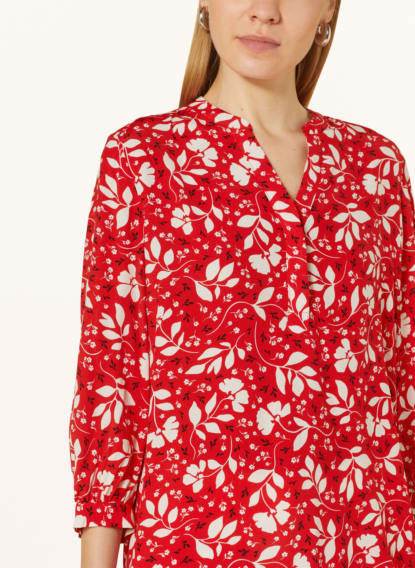 HOBBS Shirt blouse ESSIE with 3/4 sleeves, Color: RED/ WHITE/ BLACK (Image 4)